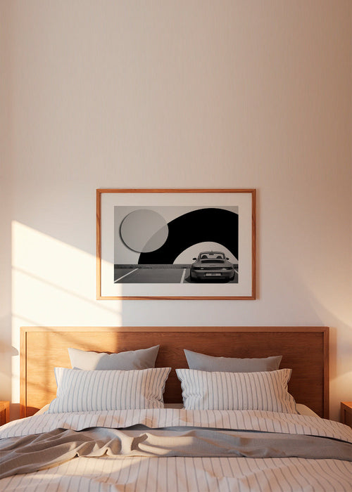 Fotografía Porsche 911 con mural geométrico – Product1