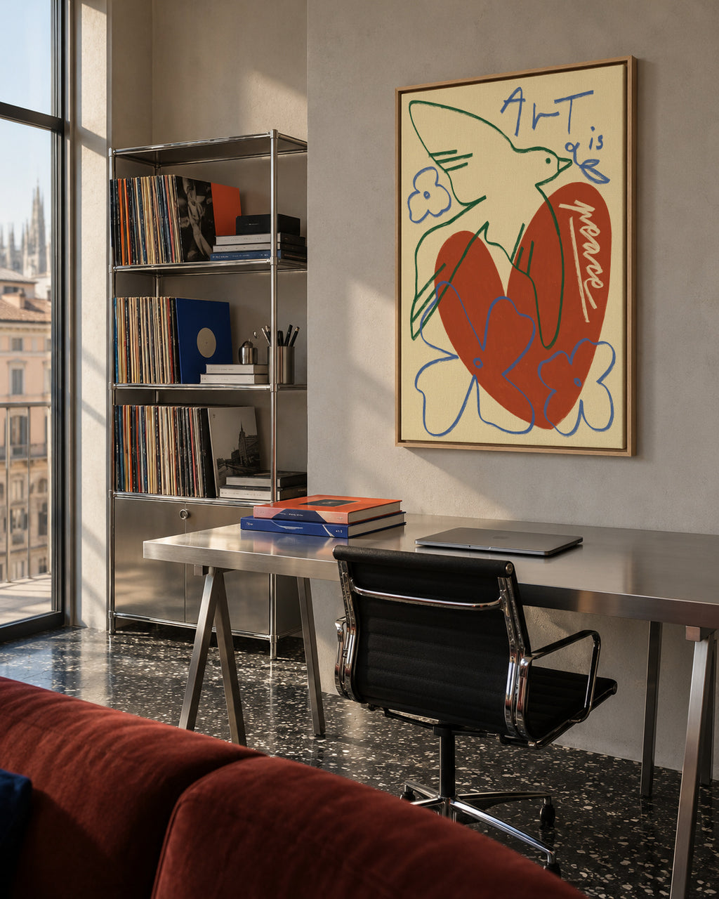 Art Is Peace - Framed canvas in an interior