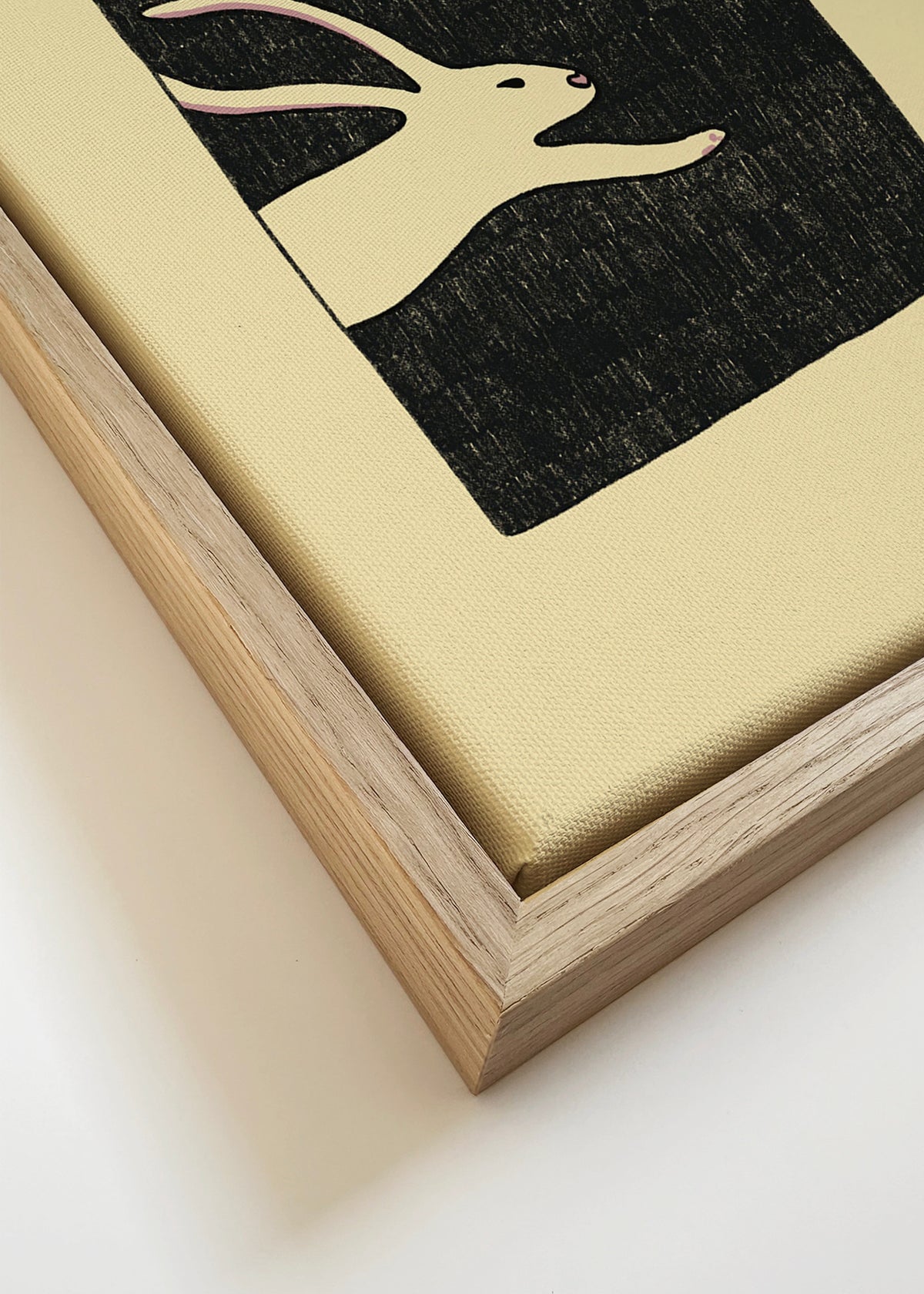 Infinitely Hopping Bunny - Framed canvas detail