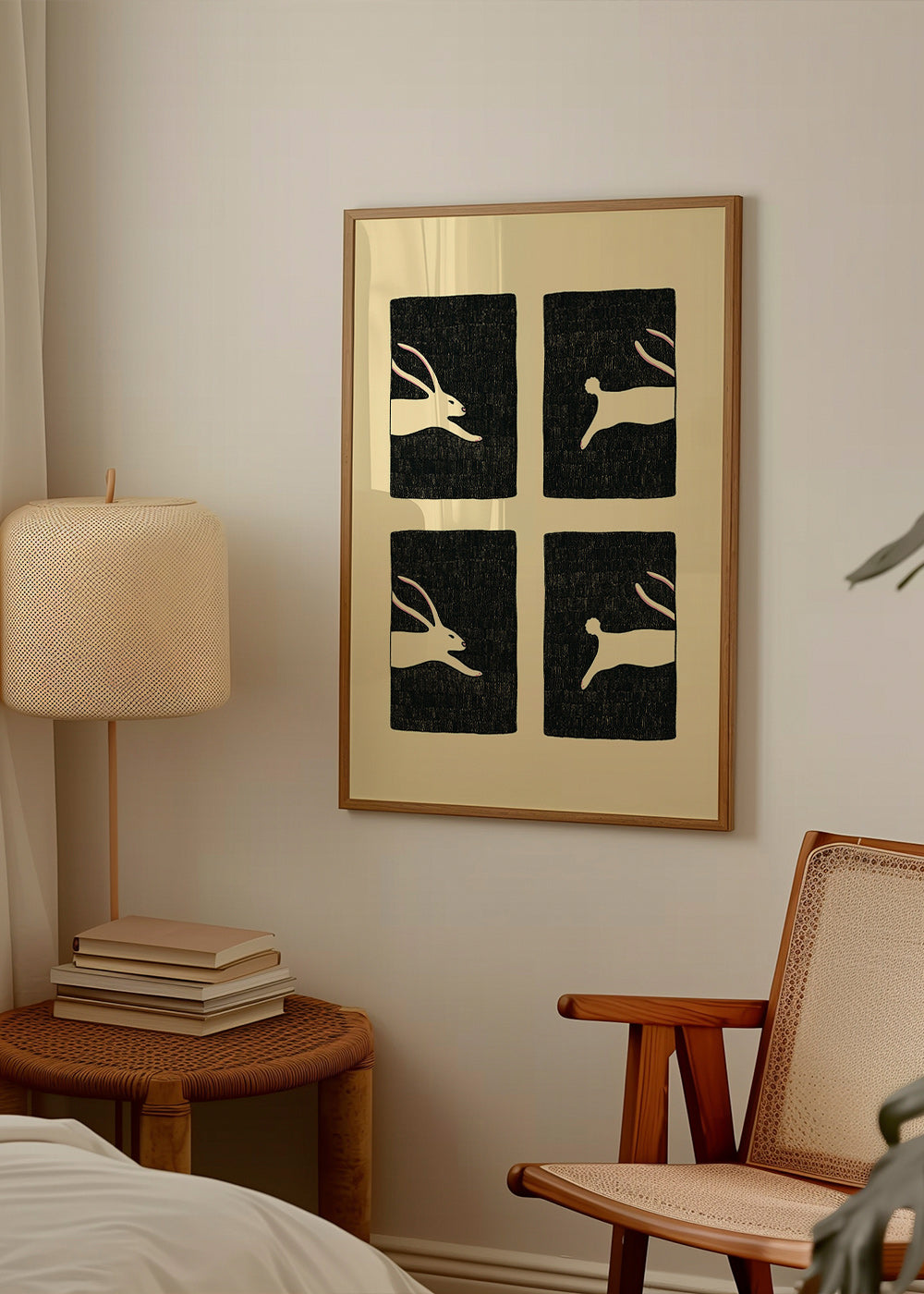 Cuadro con conejos repetidos en paneles – Product3