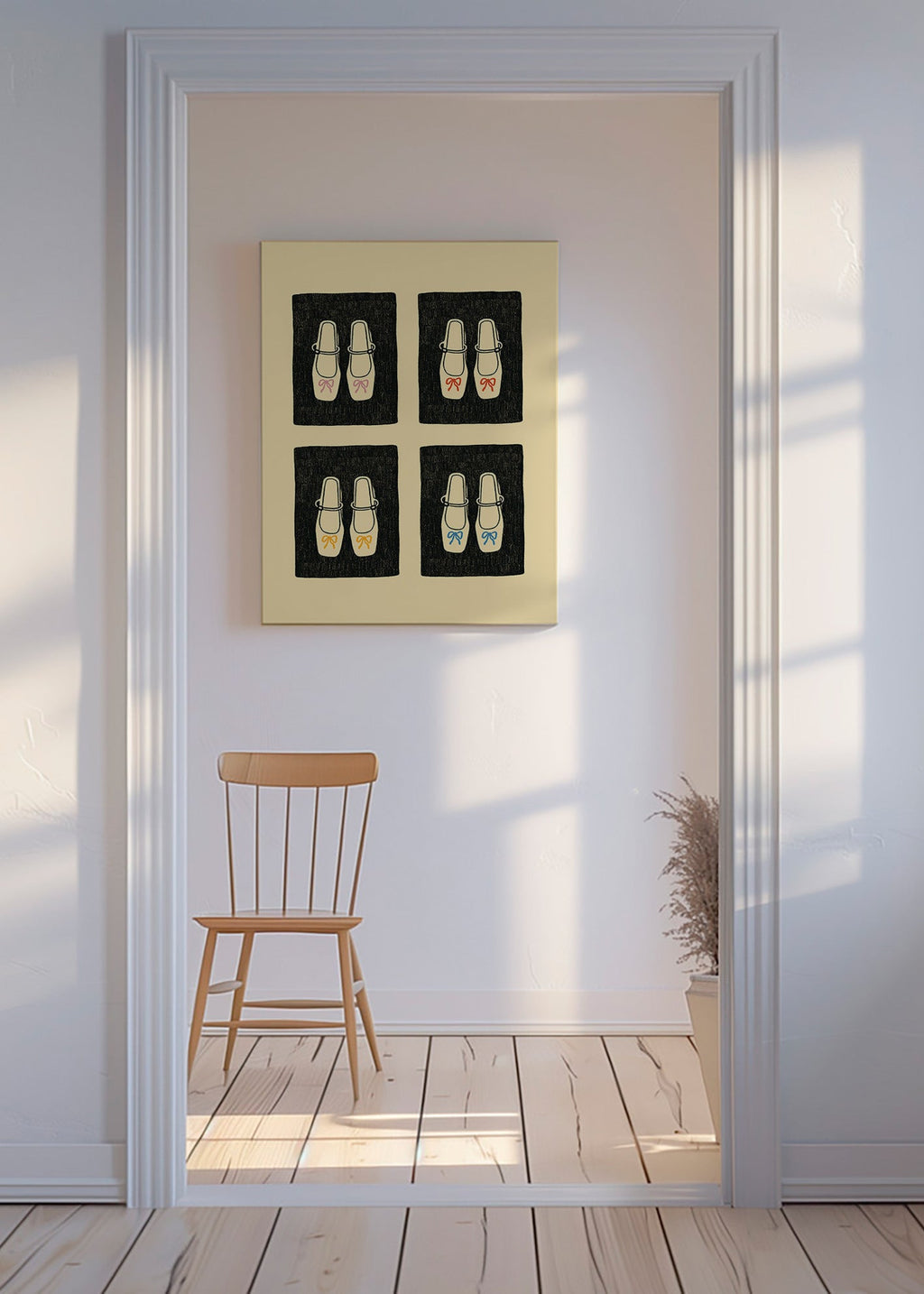 Ilustración de zapatos con lazo repetidos – Canvas