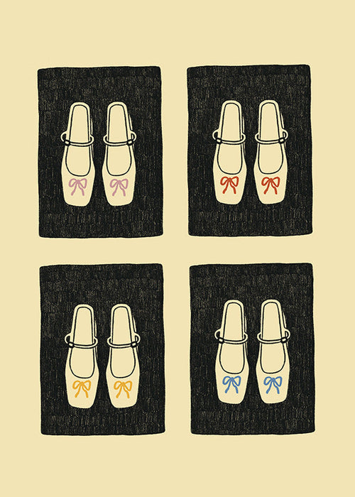 Ilustración de zapatos con lazo repetidos