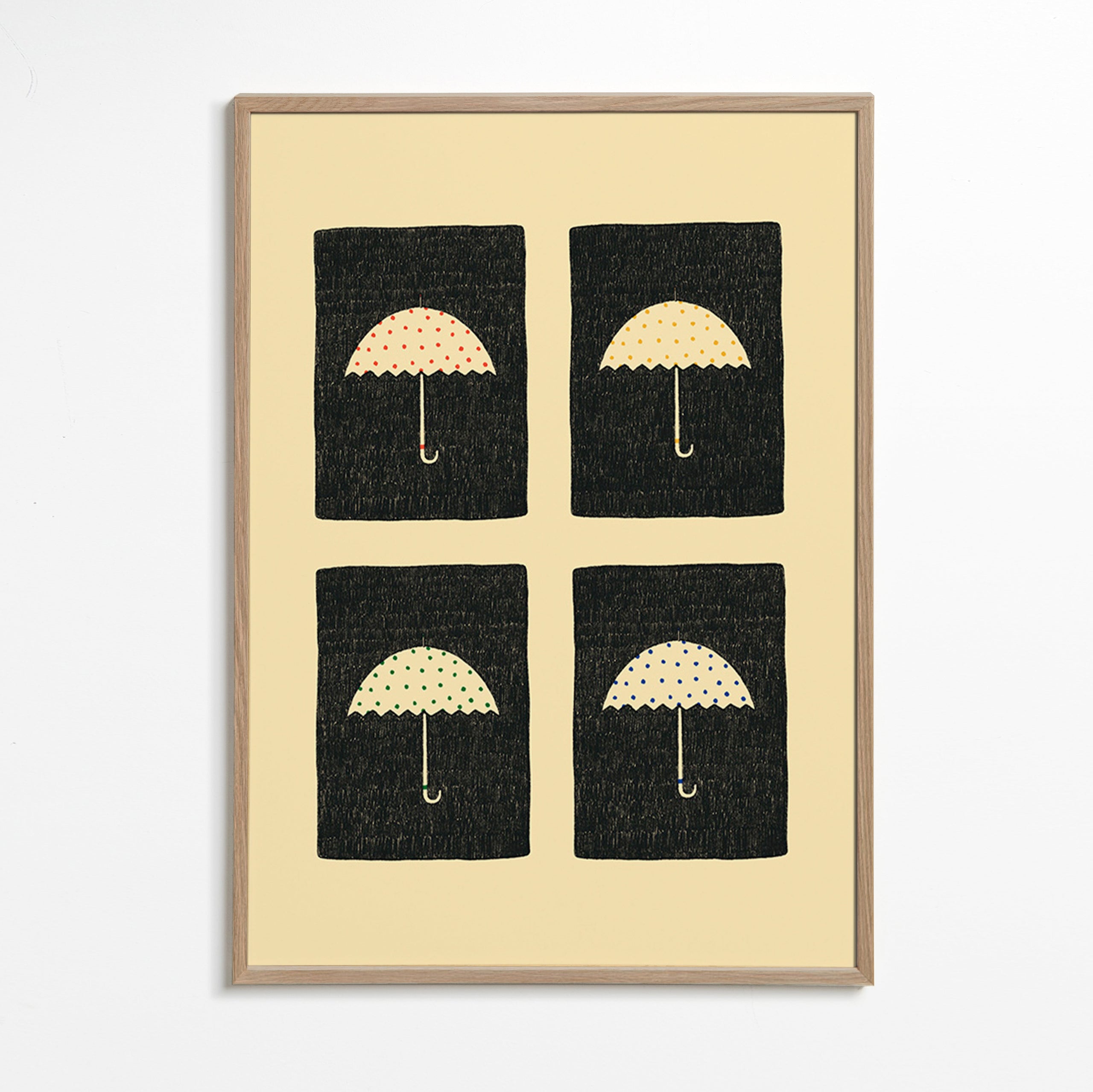 Ilustración de paraguas repetidos – Oak Frame