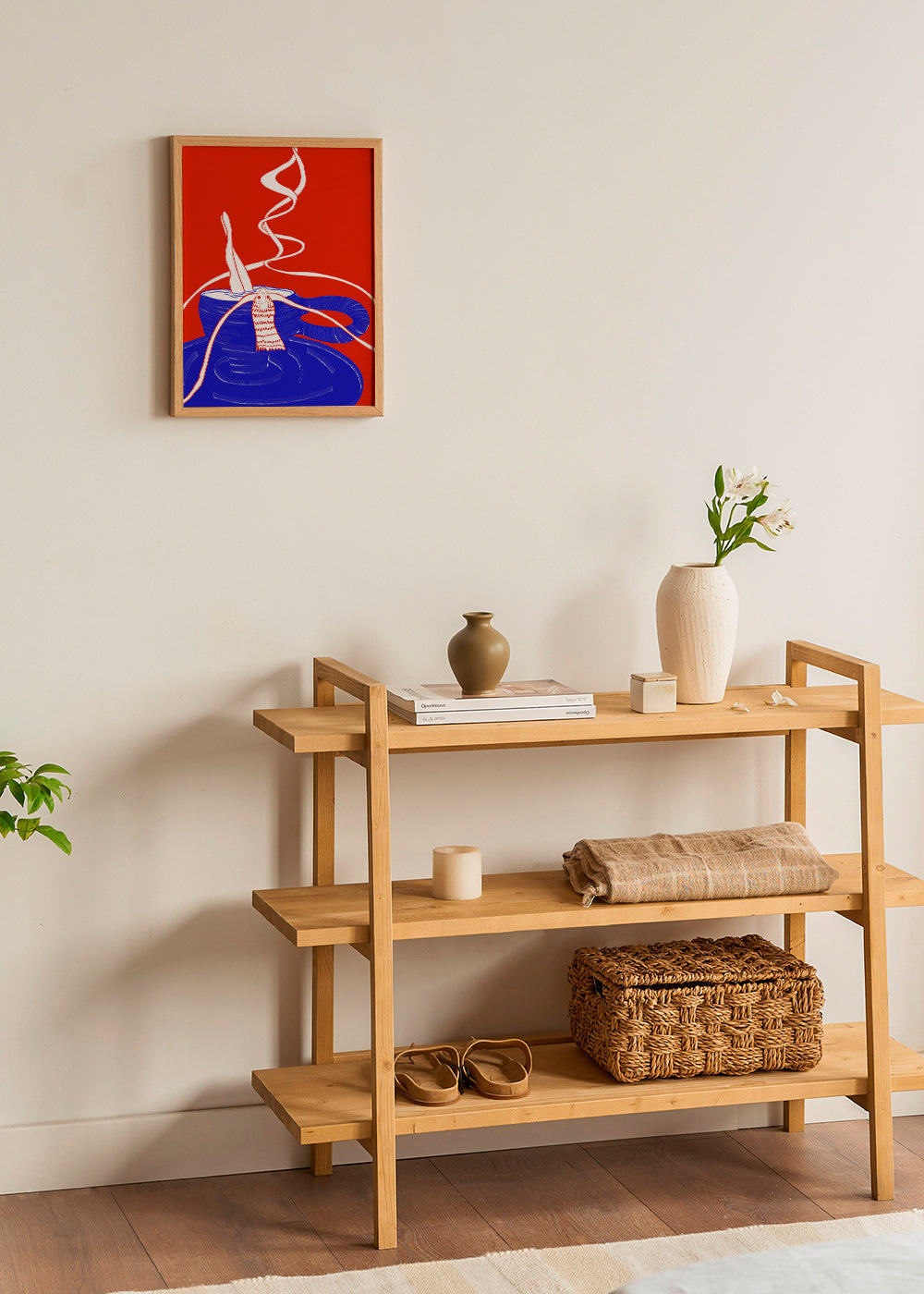 Cuadro de cocina con taza azul y figura sumergida – Product1