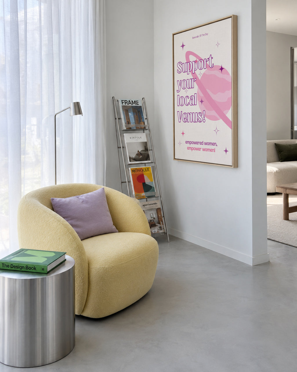 Promoting Female Empowerment - Framed canvas in an interior