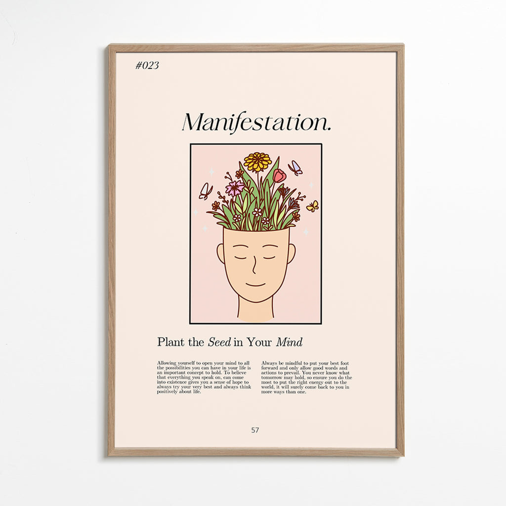 Ilustración cabeza con plantas – Oak Frame