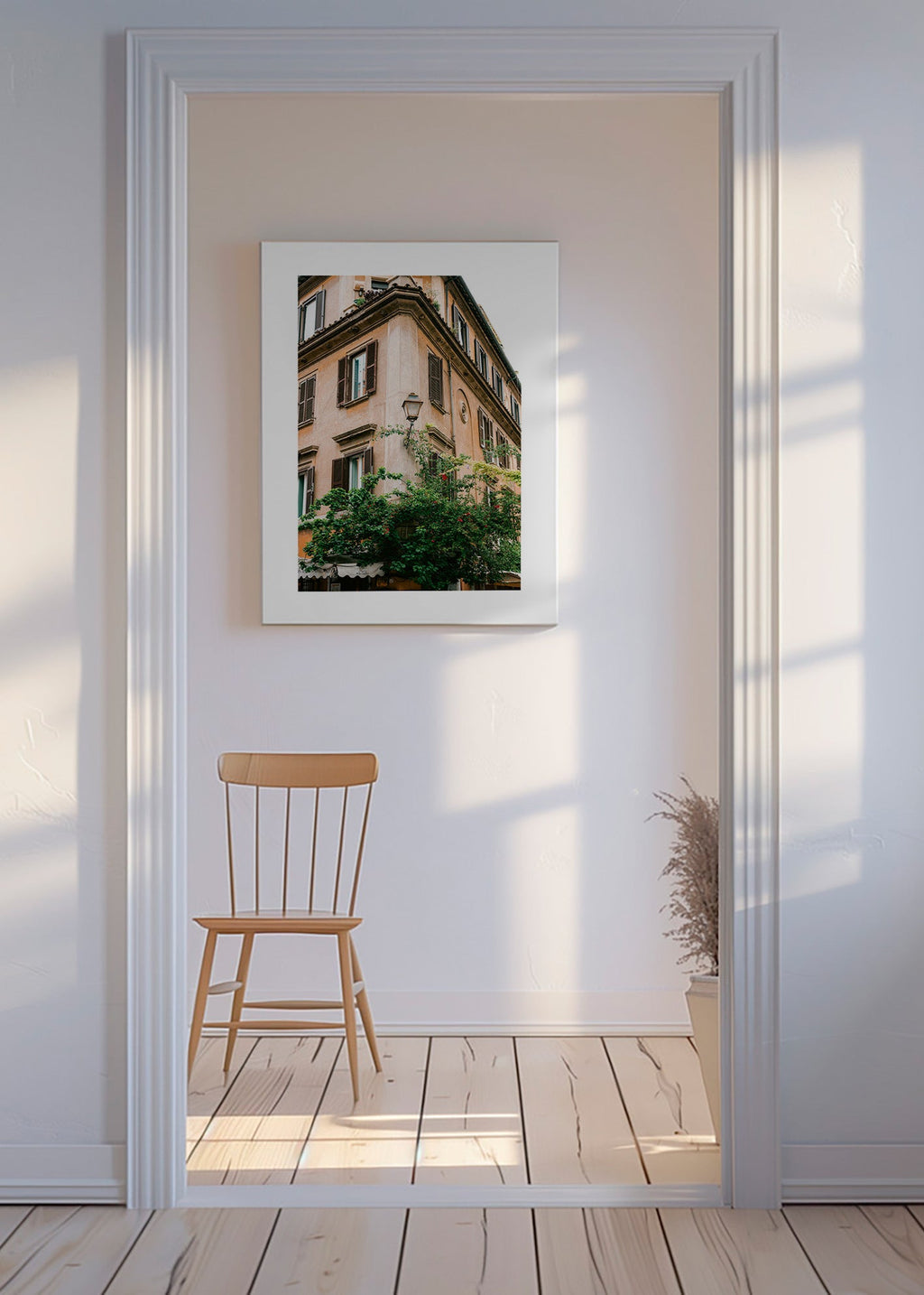 Cuadro de ciudades: esquina romana con vegetación – Canvas