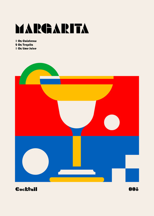Margarita Bauhaus Cocktail - Unframed art print