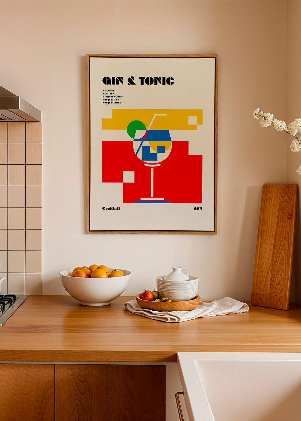 Cuadro de cocina Gin Tonic estilo Bauhaus – Canvas1