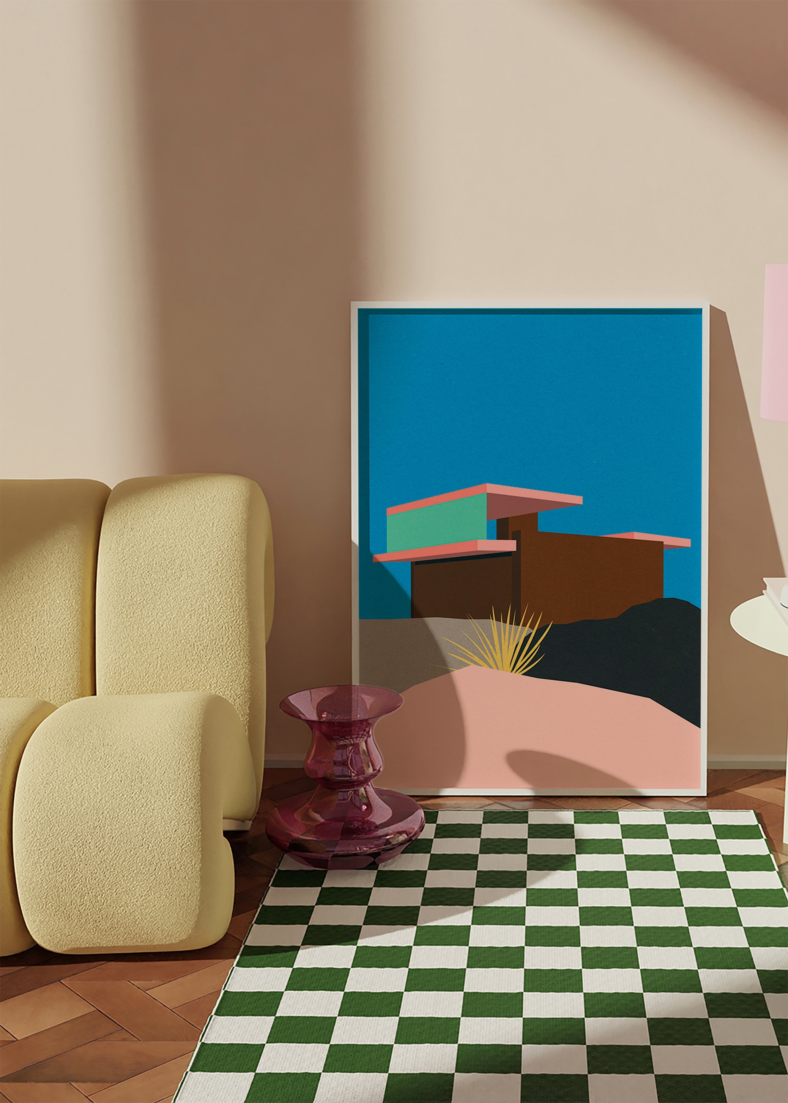 Ilustración arquitectónica de casa desértica – Product3