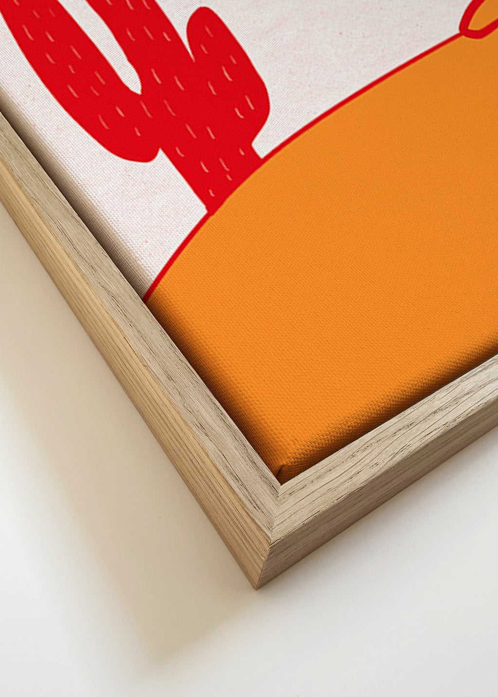 Cuadro cowgirl descansando sobre caballo rojo – Canvas detail