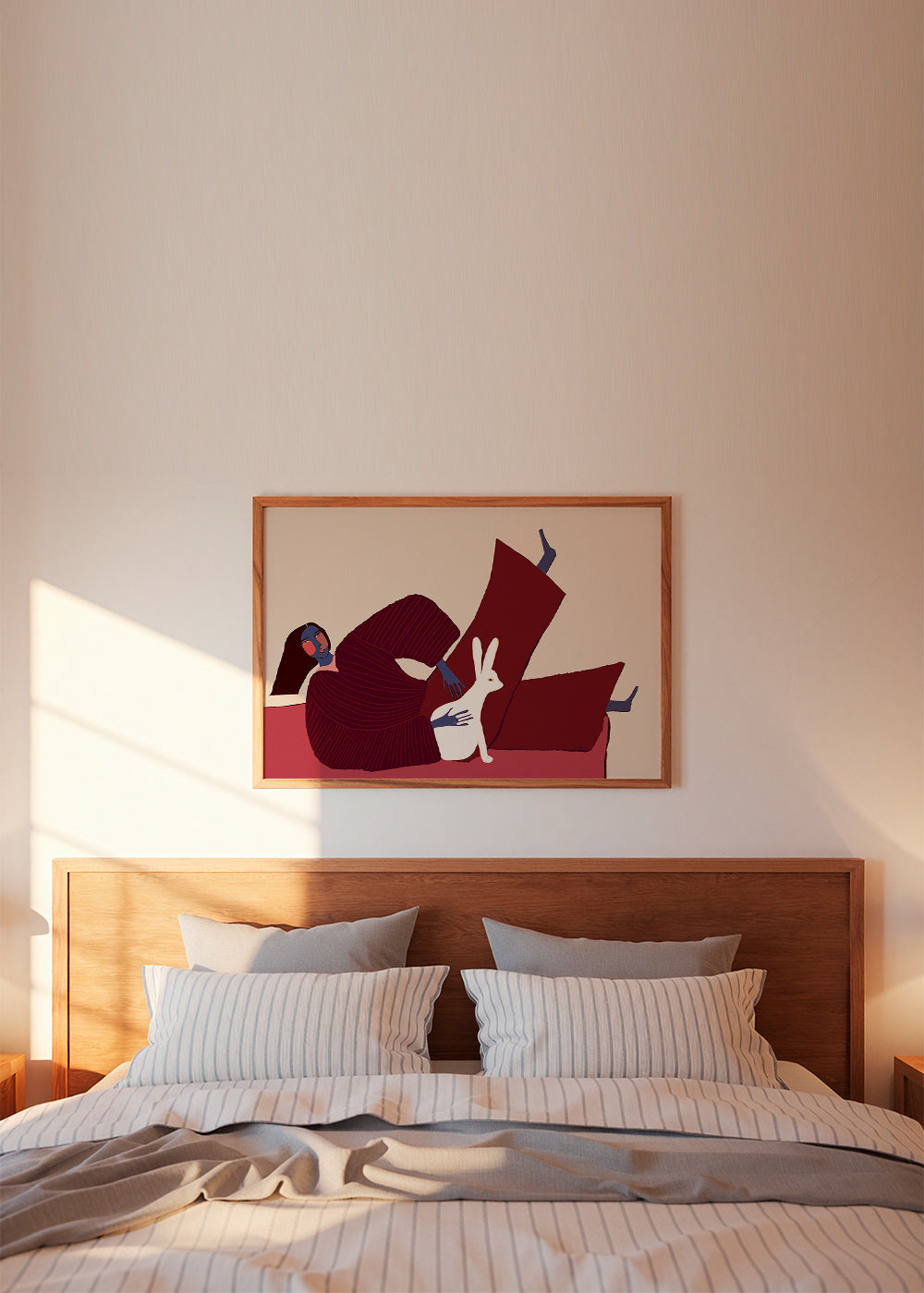 Cuadro con conejo y figura reclinada – Product3