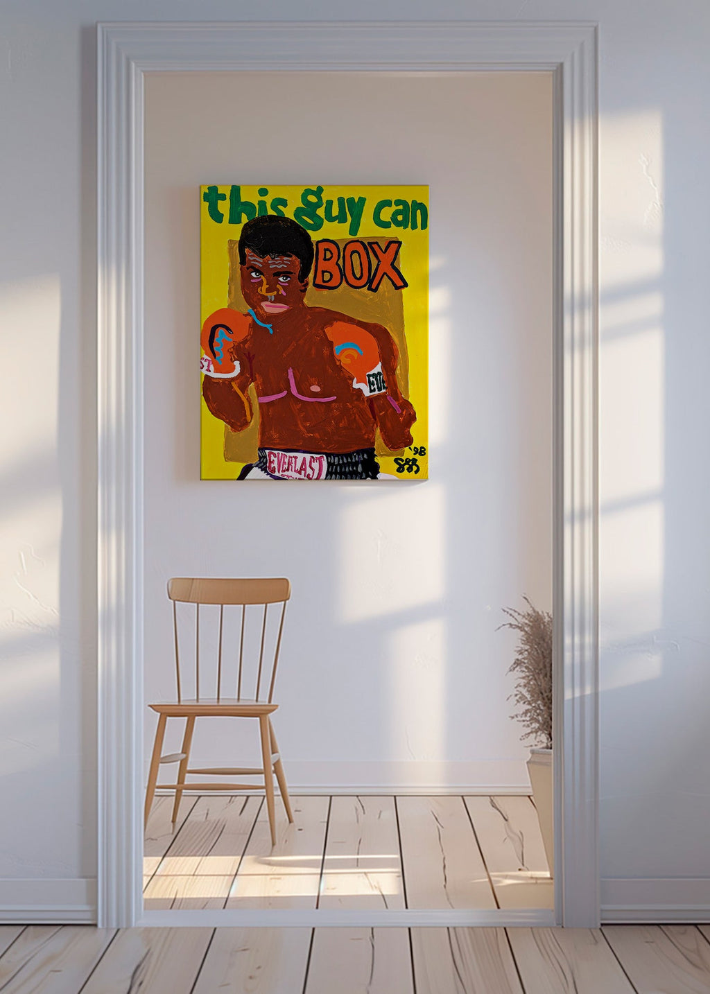 Cuadro deportivo boxeador ilustrado – Canvas