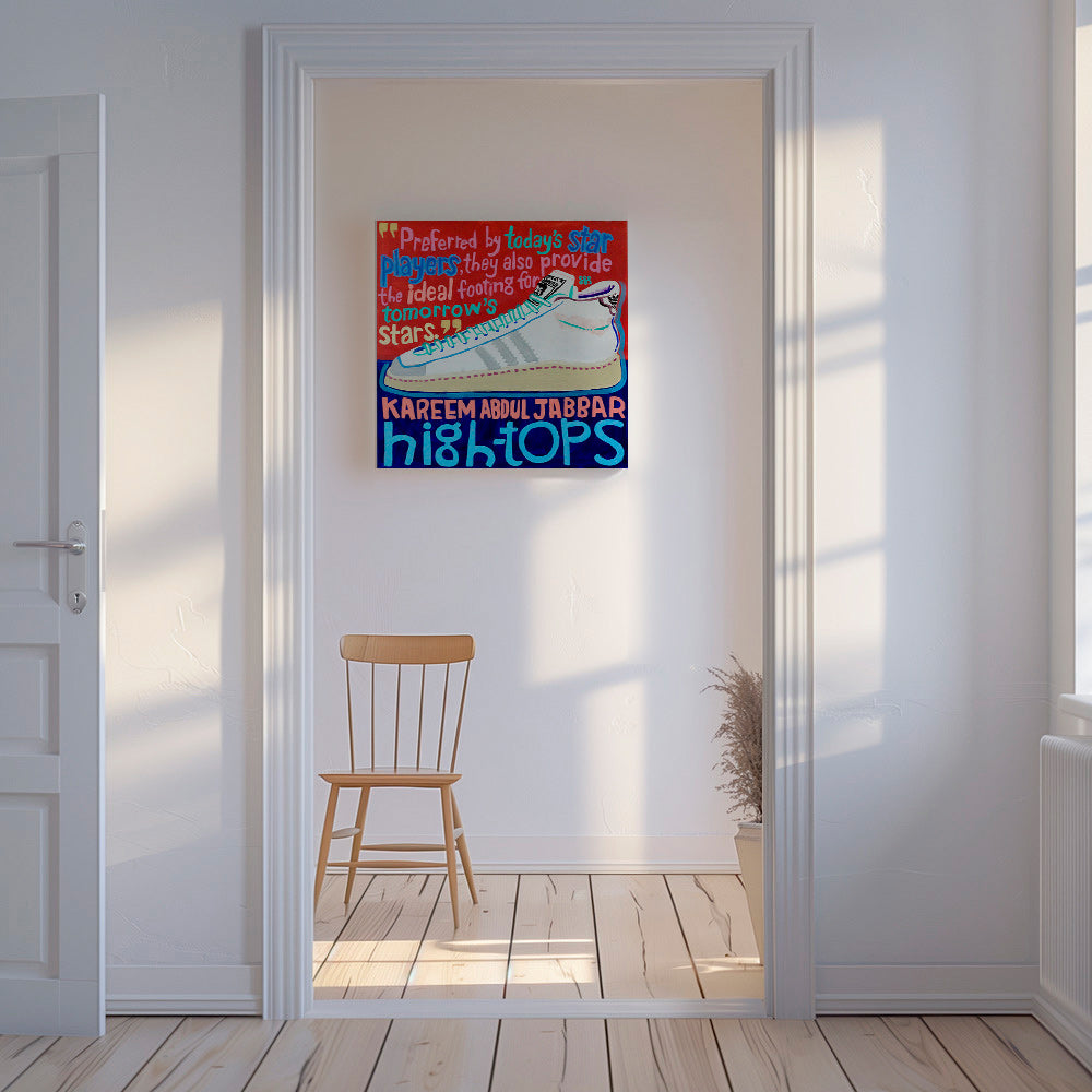 Cuadro deportivo High Tops con tipografía vintage – Canvas