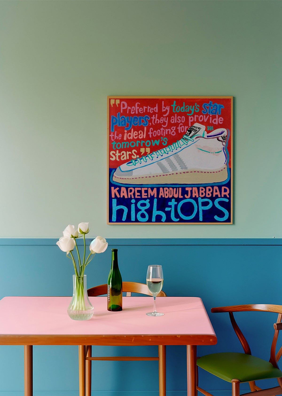 Cuadro deportivo High Tops con tipografía vintage – Product1