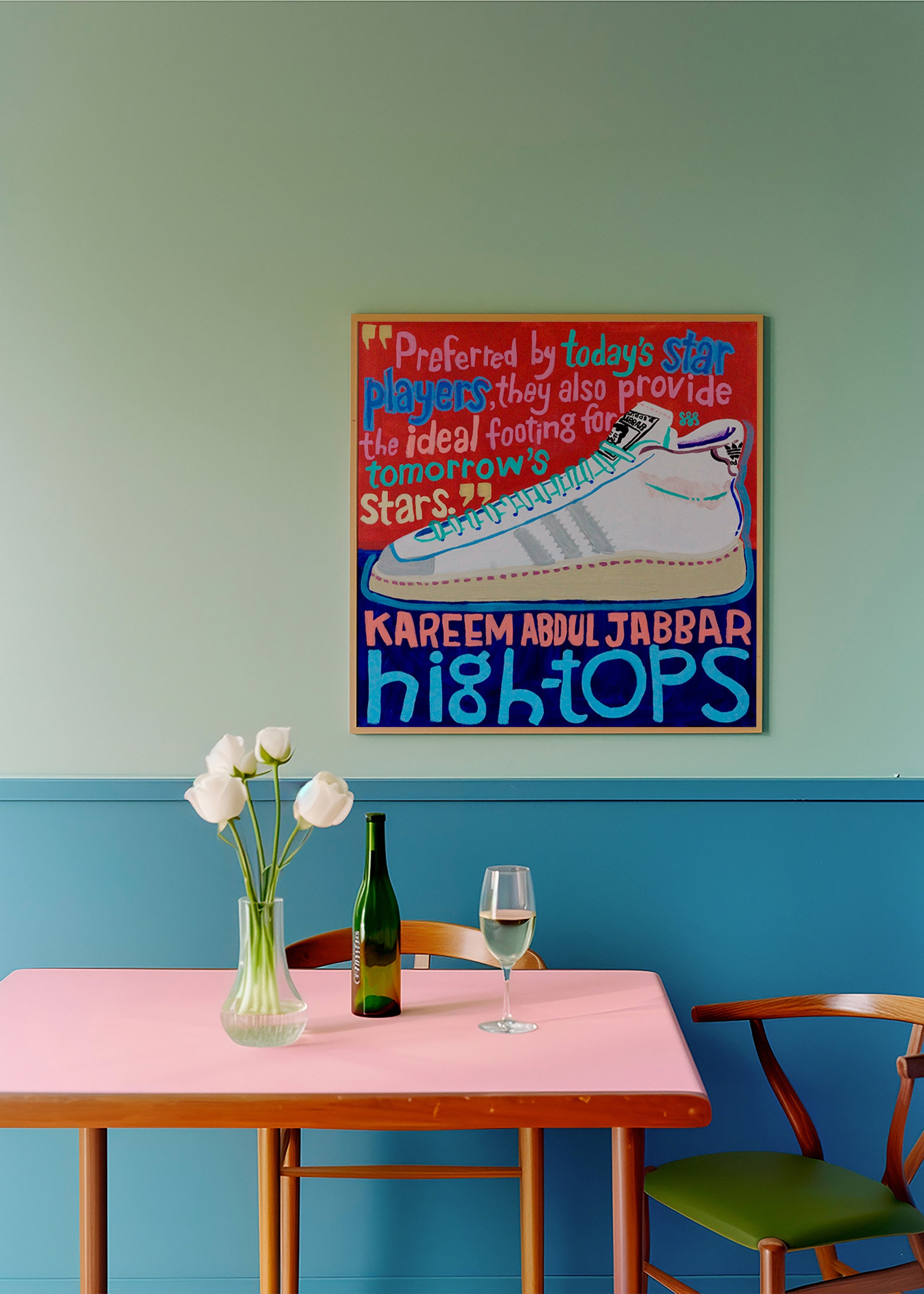 Cuadro deportivo High Tops con tipografía vintage – Product1