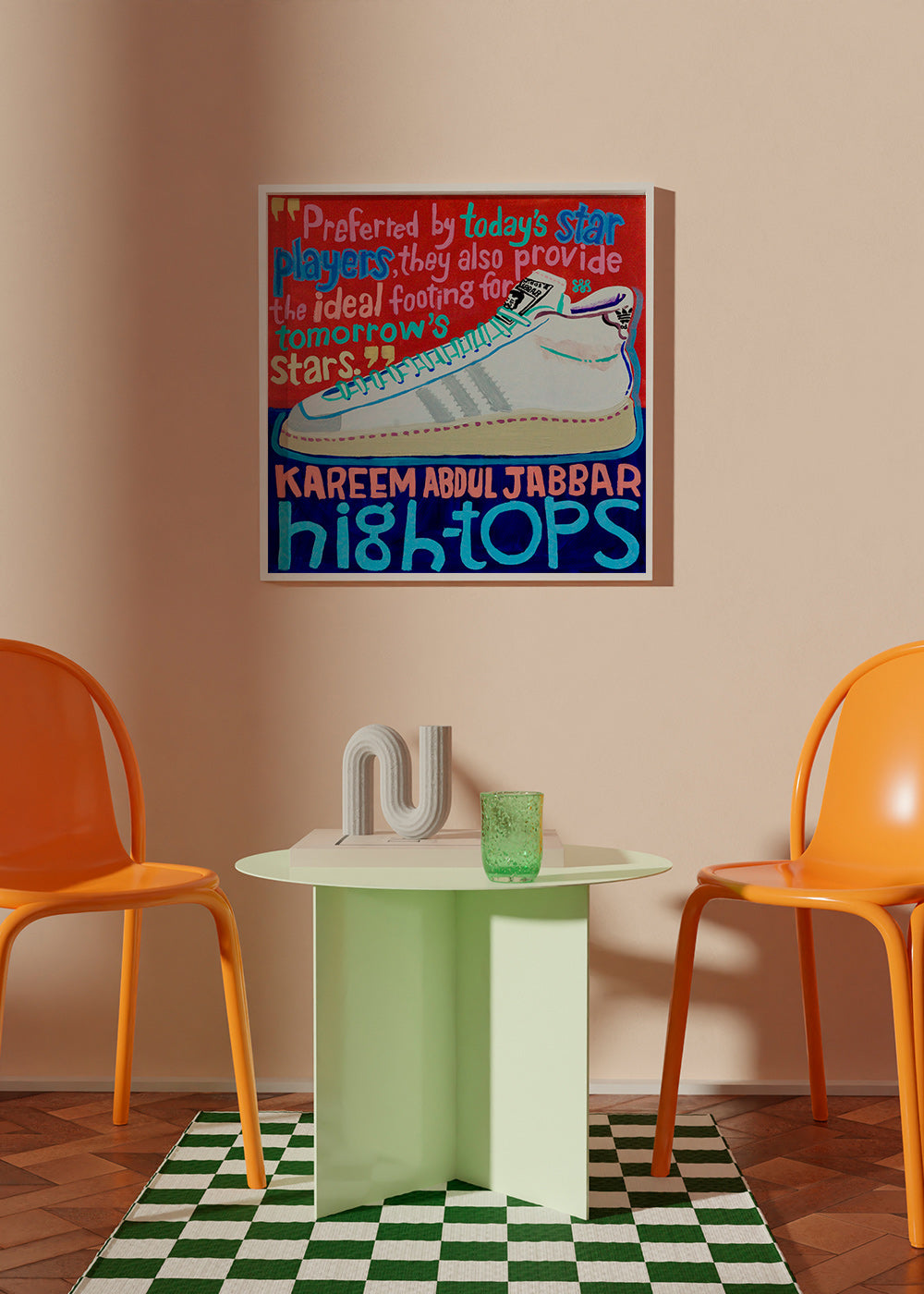 Cuadro deportivo High Tops con tipografía vintage – Product3