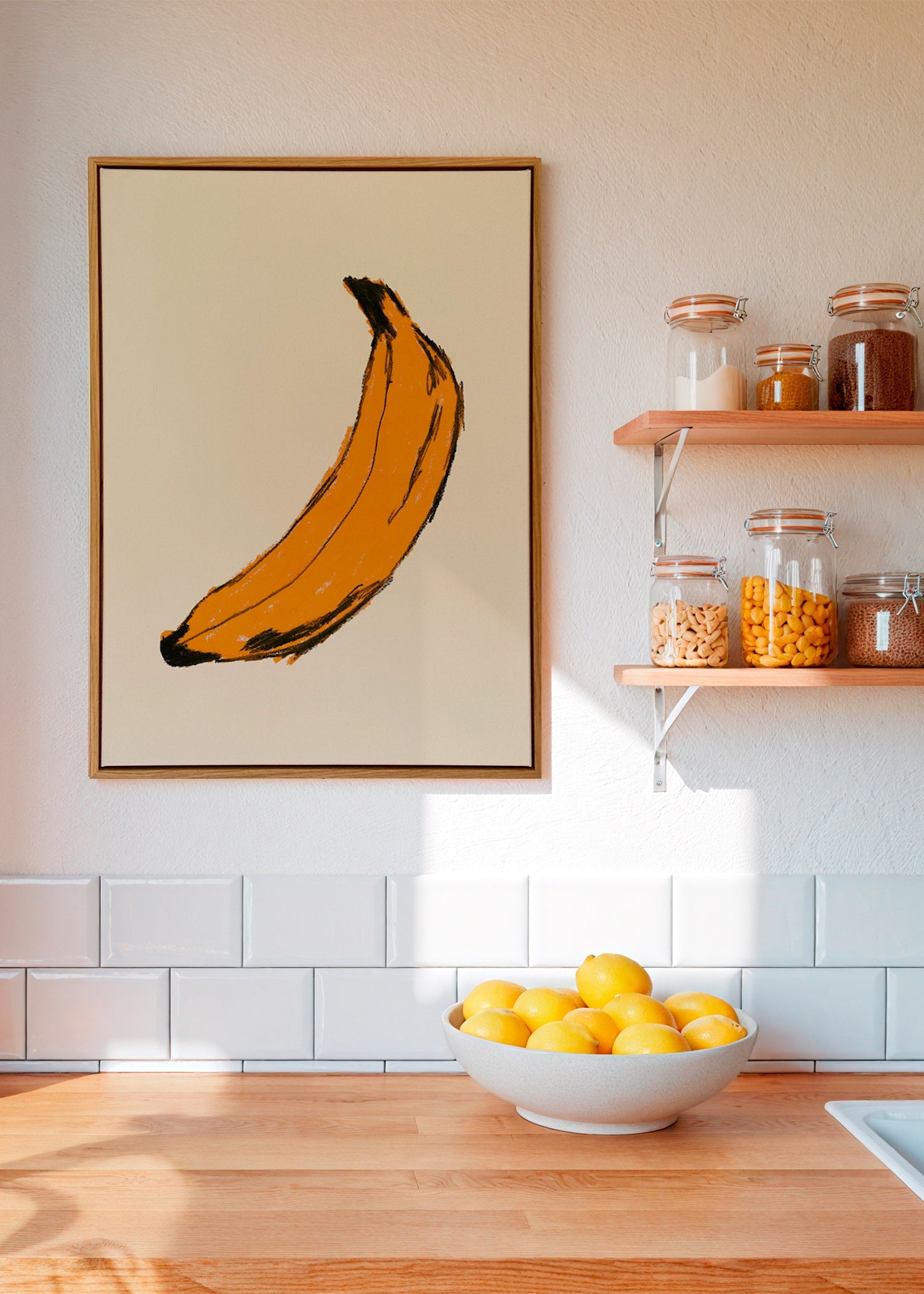 Cuadro de cocina banana ilustrada – Canvas2