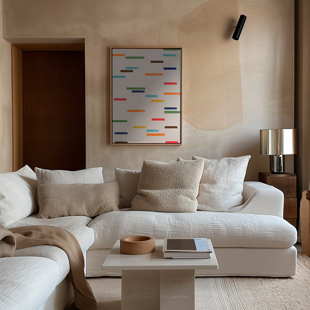 Cuadro abstracto con rayas flotantes – Canvas2
