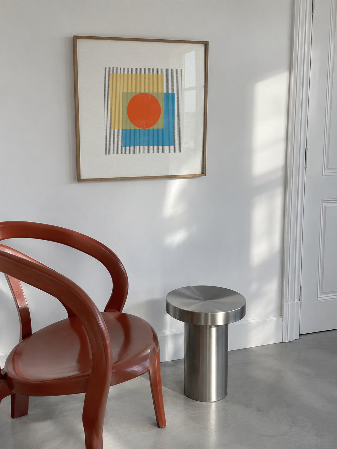 Geometric Harmony - Framed poster in an interior
