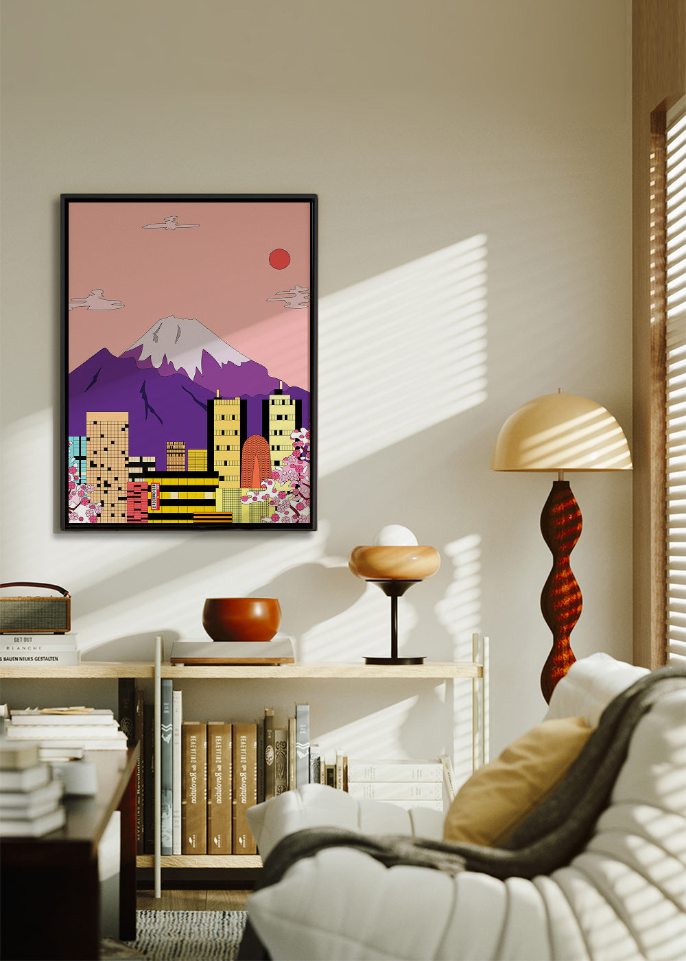 Cuadro de ciudades con Fuji y sakura – Canvas2