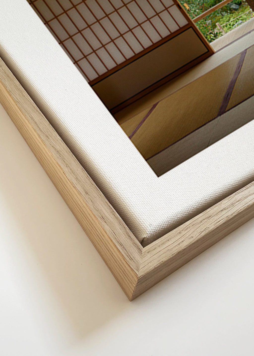 Diseño relajante con jardín japonés desde el interior – Canvas detail