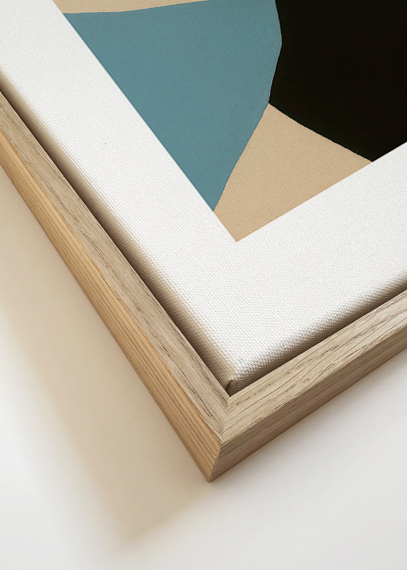 Cuadro abstracto capas orgánicas en vertical – Canvas detail