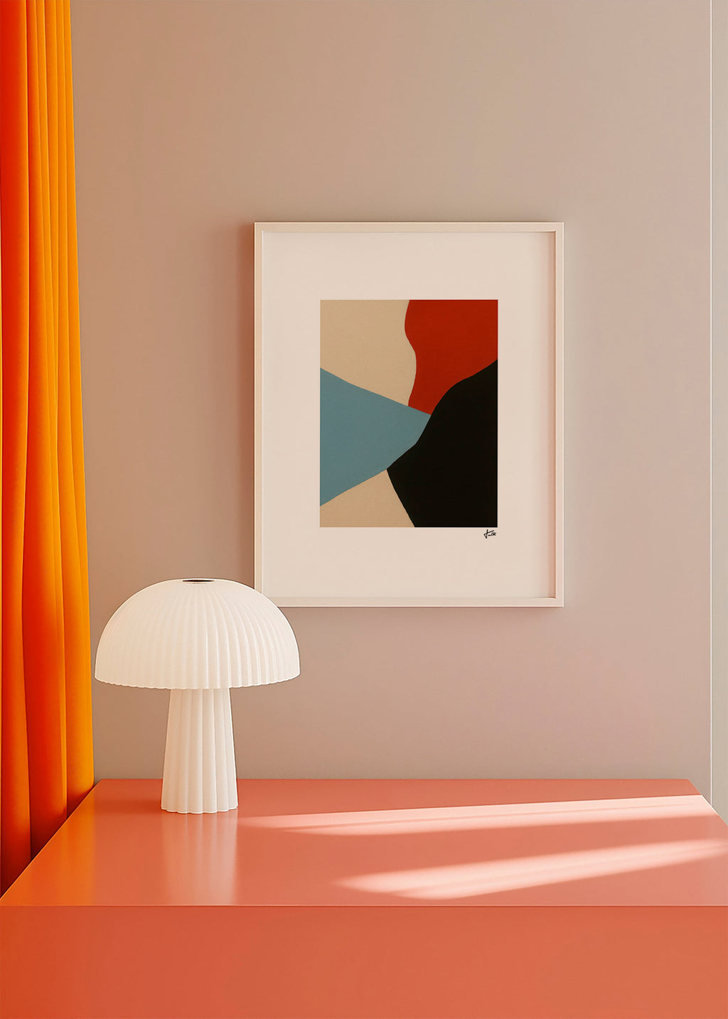 Cuadro abstracto capas orgánicas en vertical – Product2