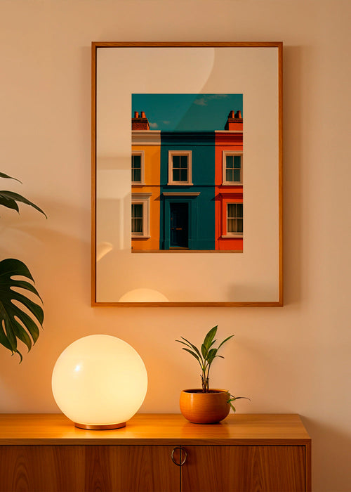 Cuadro de ciudades con fachada a tres colores – Product1