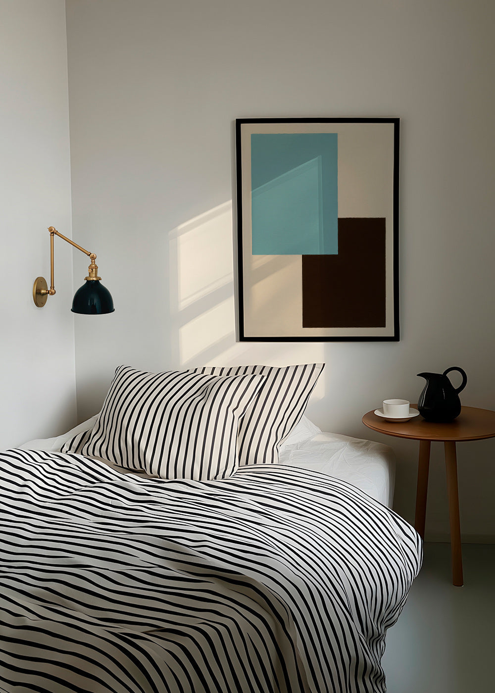 Cuadro geométrico azul y marrón – Product2