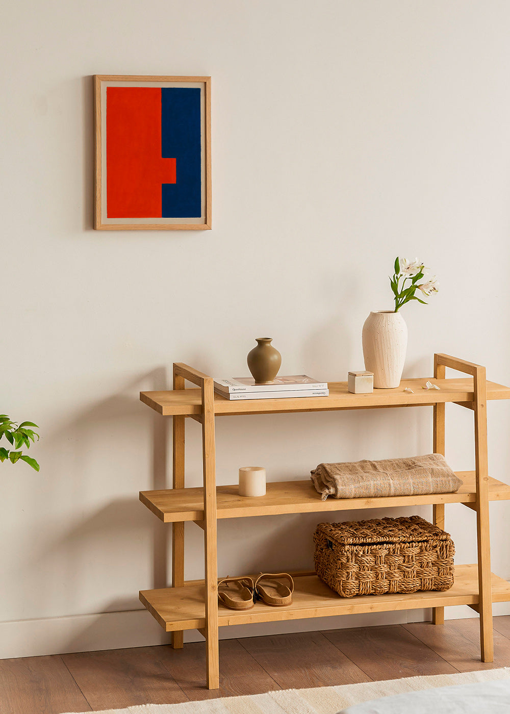 Cuadro abstracto vertical rojo y azul – Product3