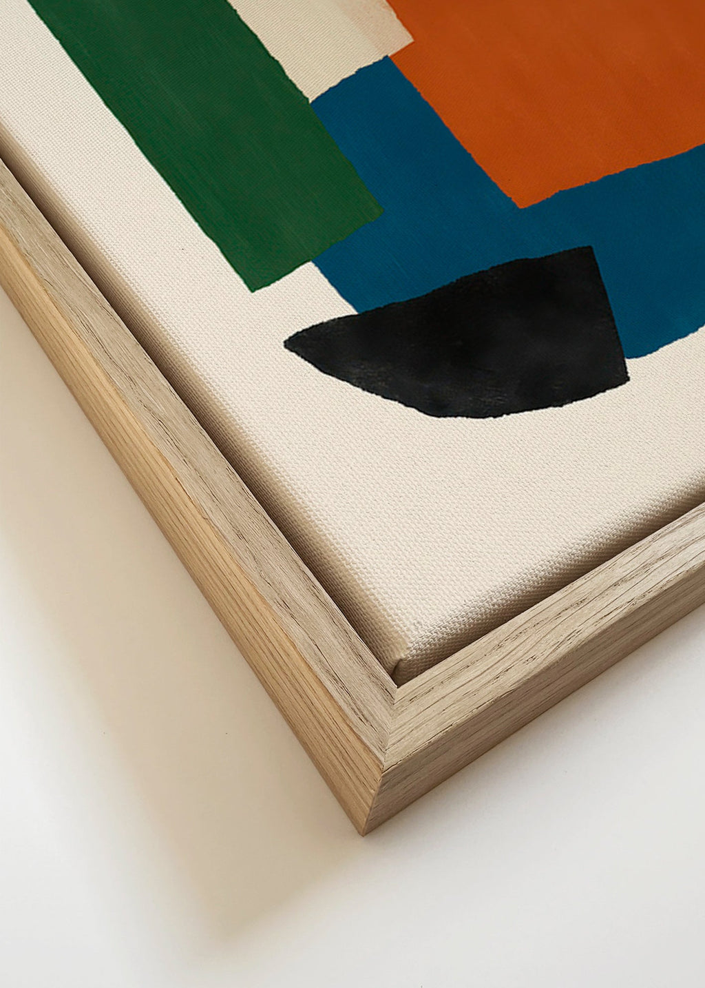 Cuadro abstracto bloques terrosos – Canvas detail