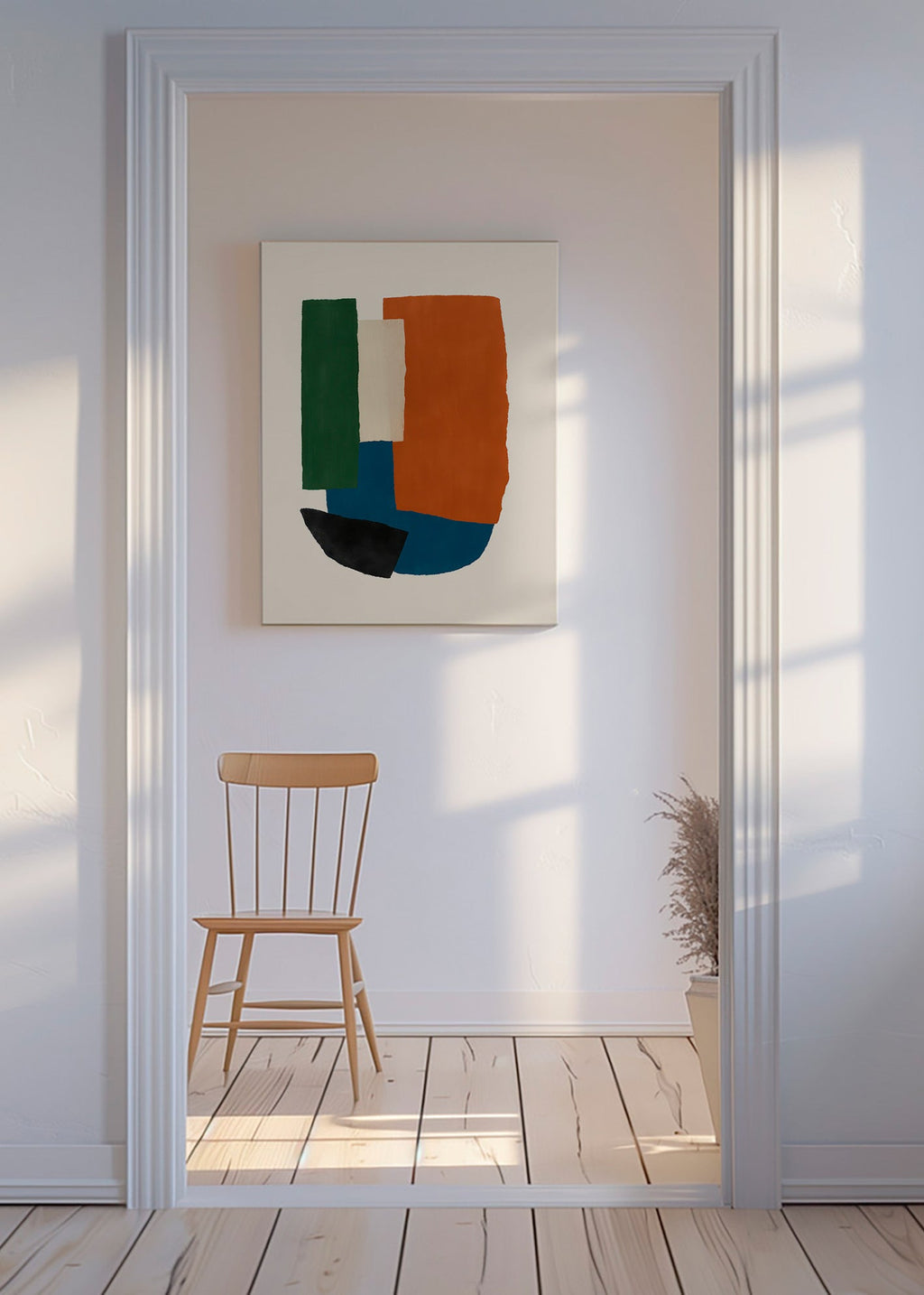 Cuadro abstracto bloques terrosos – Canvas