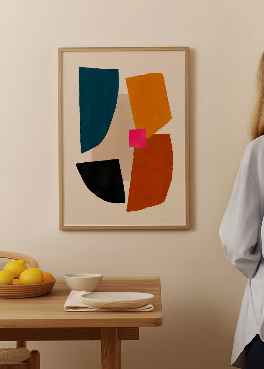 Cuadro abstracto manchas de color rosa y azul – Product3