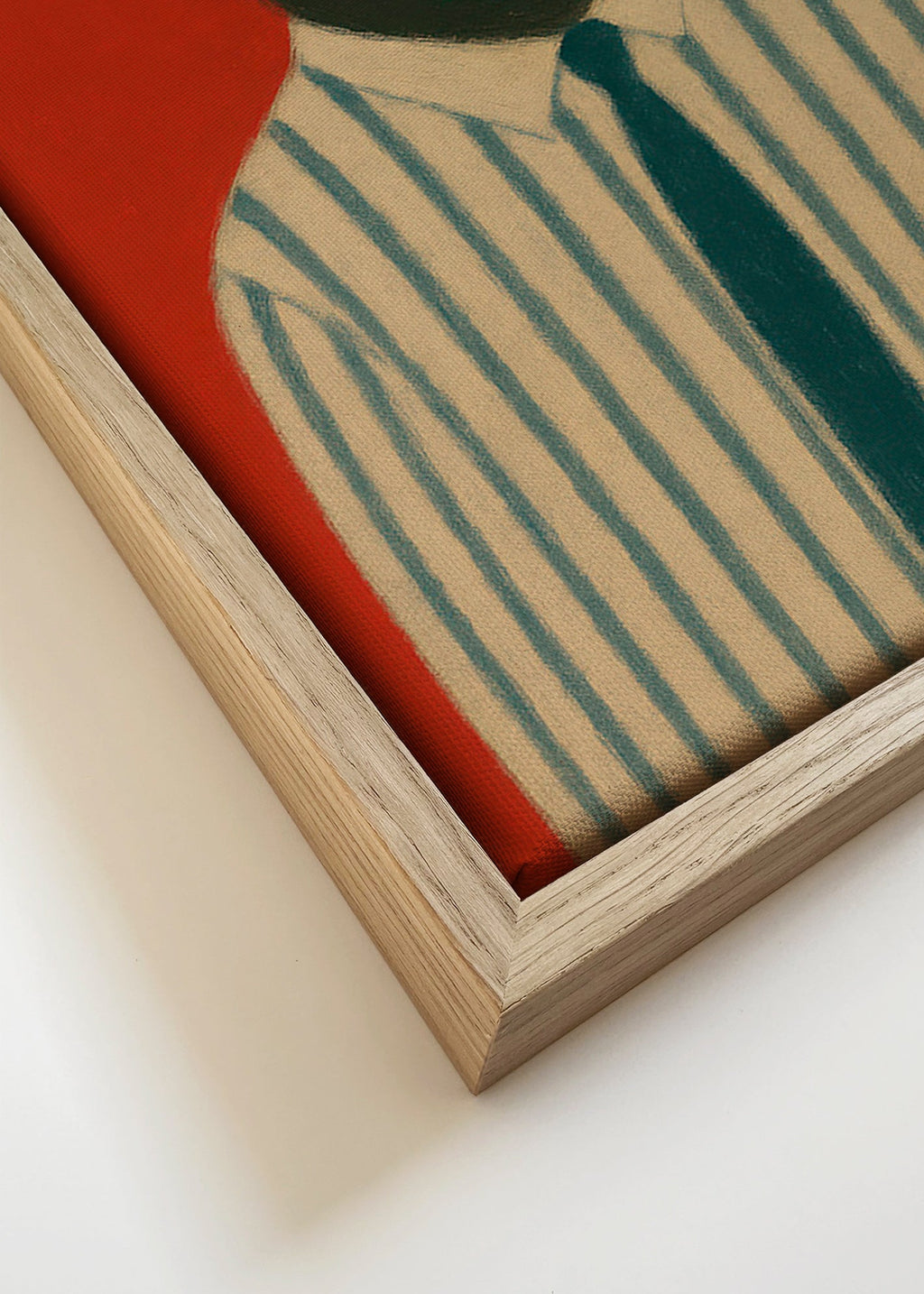 Cuadro mono con corbata rayada – Canvas detail