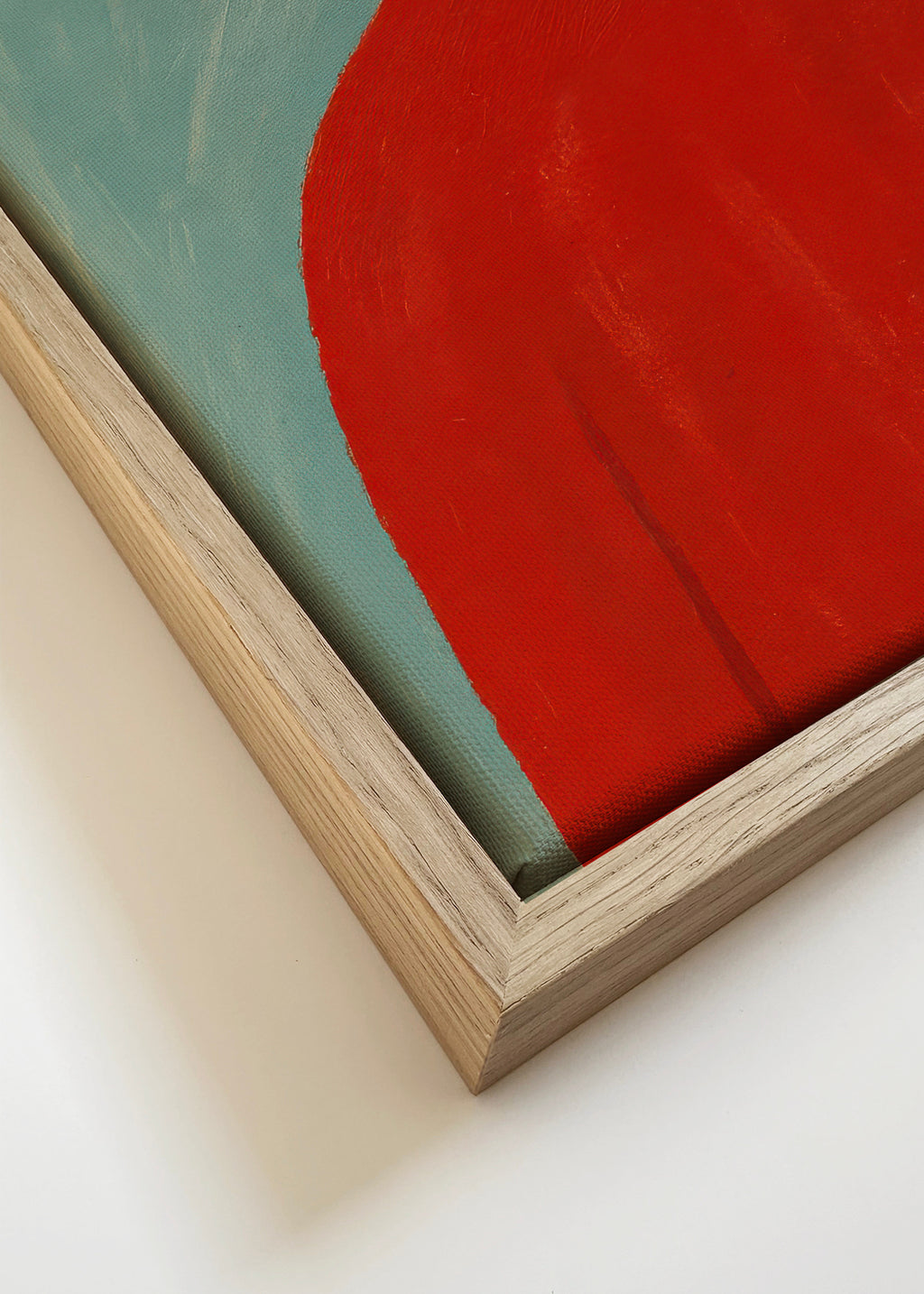 Crimson Portrait - Framed canvas detail