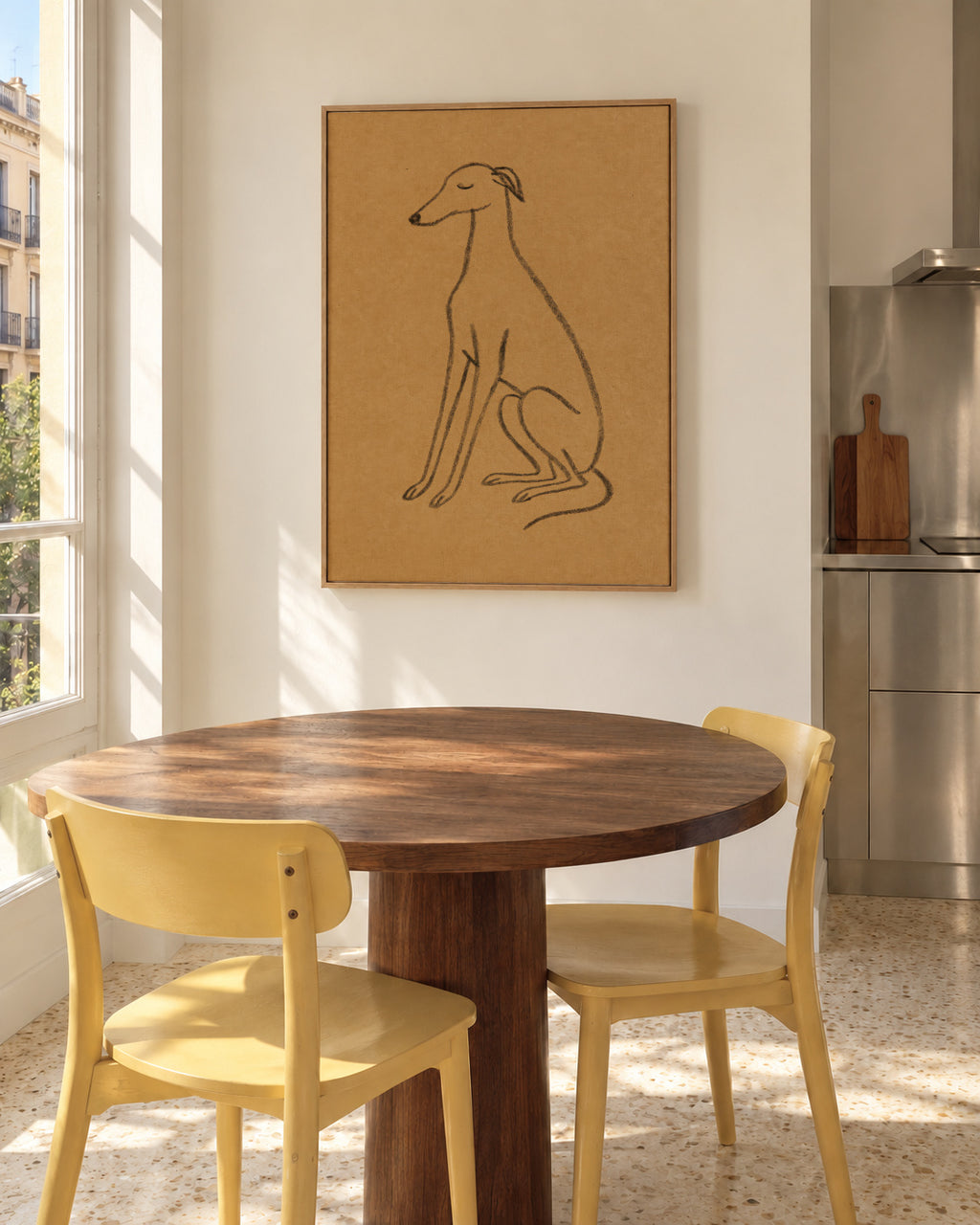 Quiet Silhouette - Framed canvas in an interior