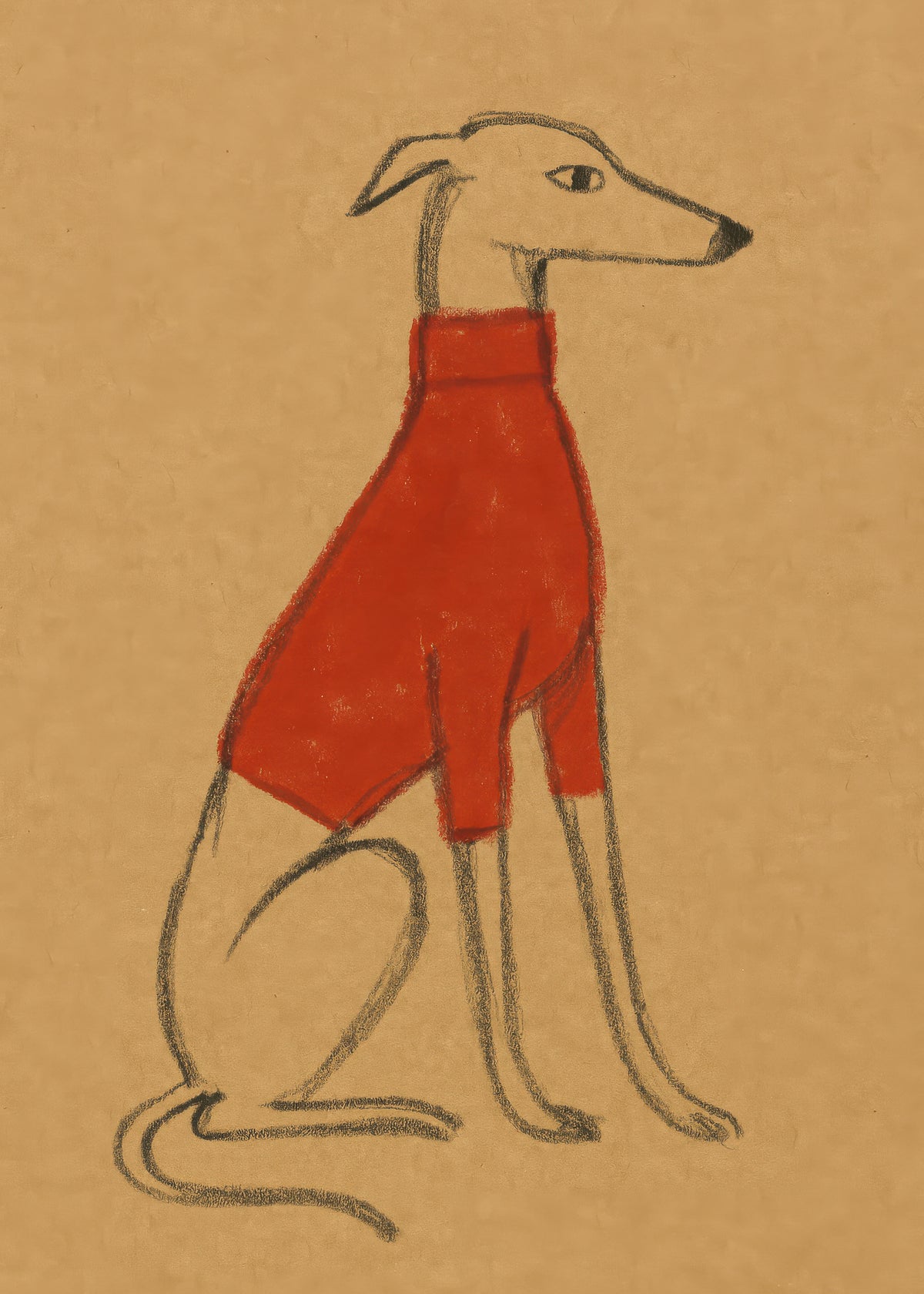 The Red Pullover - Unframed art print