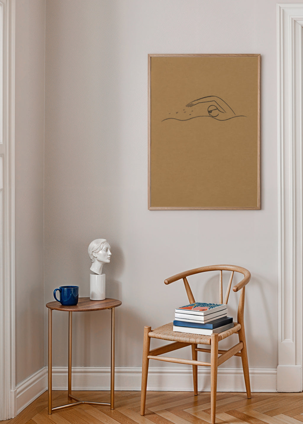 Between Tides - Framed poster in an interior