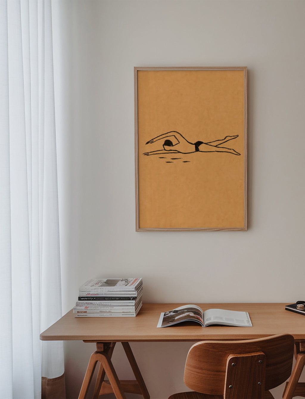 Ilustración nadadora en trazo lineal – Product3