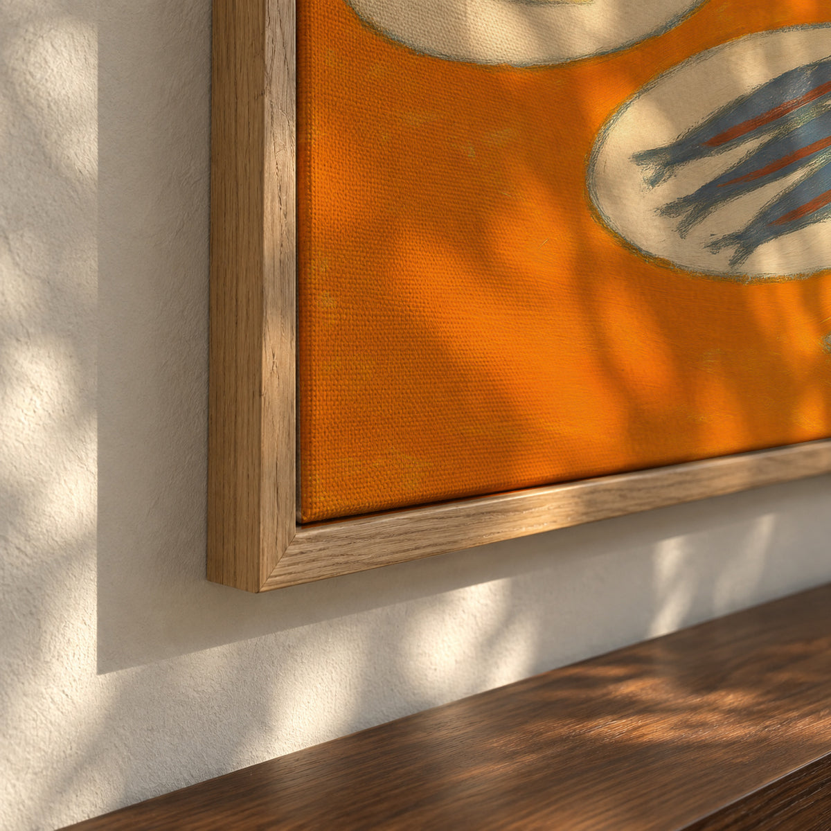 Still Life with Sardines - Framed canvas detail