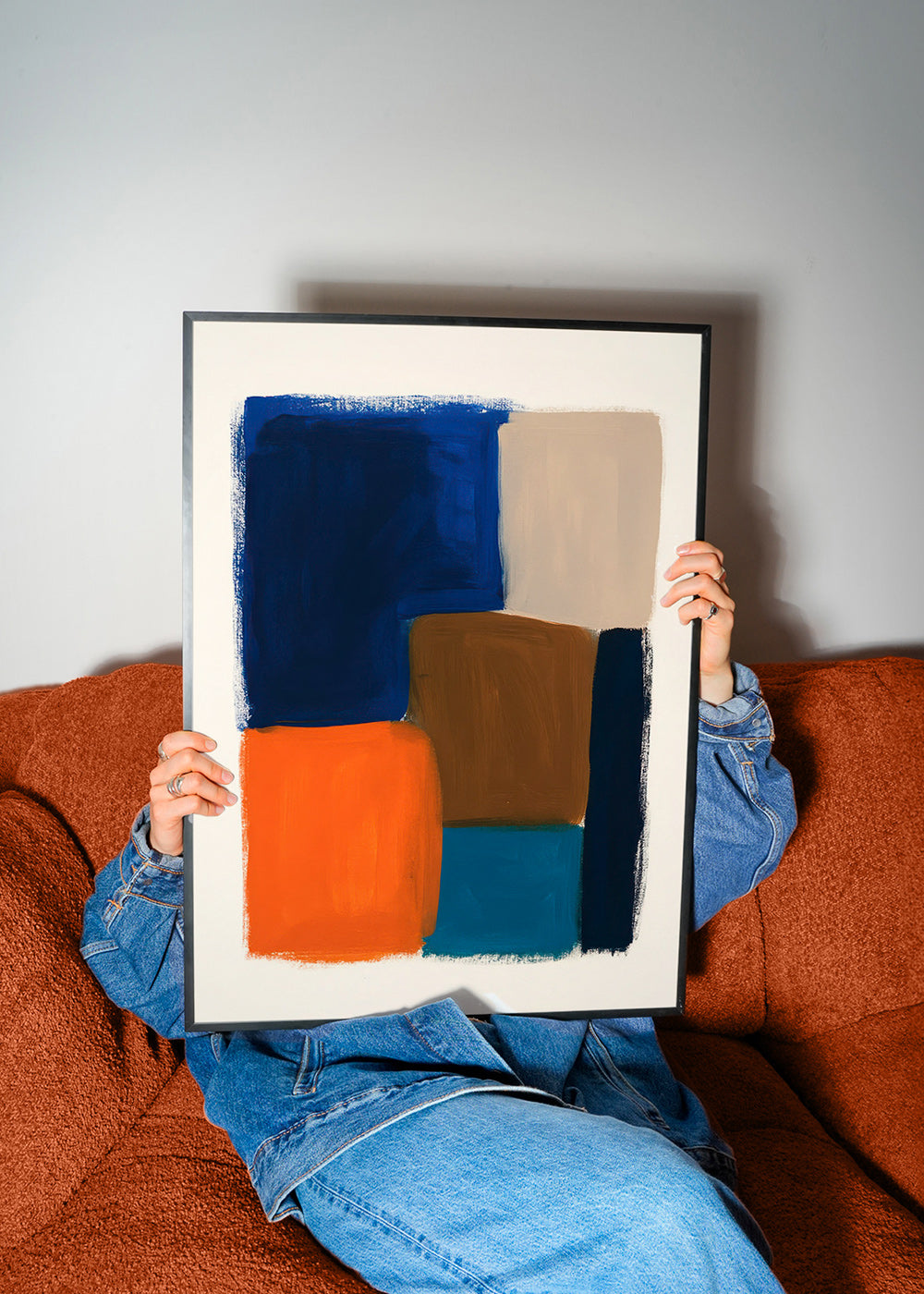 Cuadro abstracto de bloques marinos y cálidos – Product2