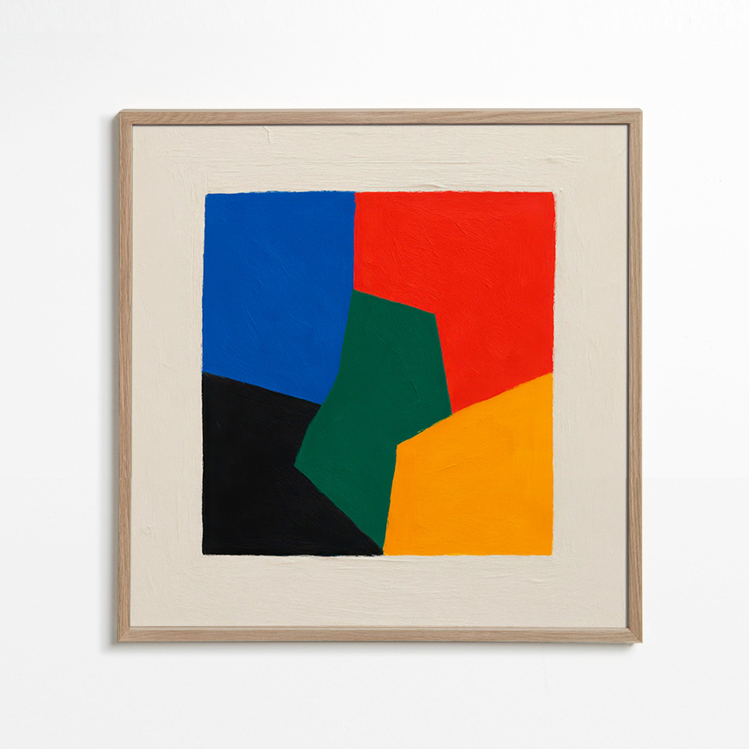 Cuadro geométrico bloques de color – Oak Frame