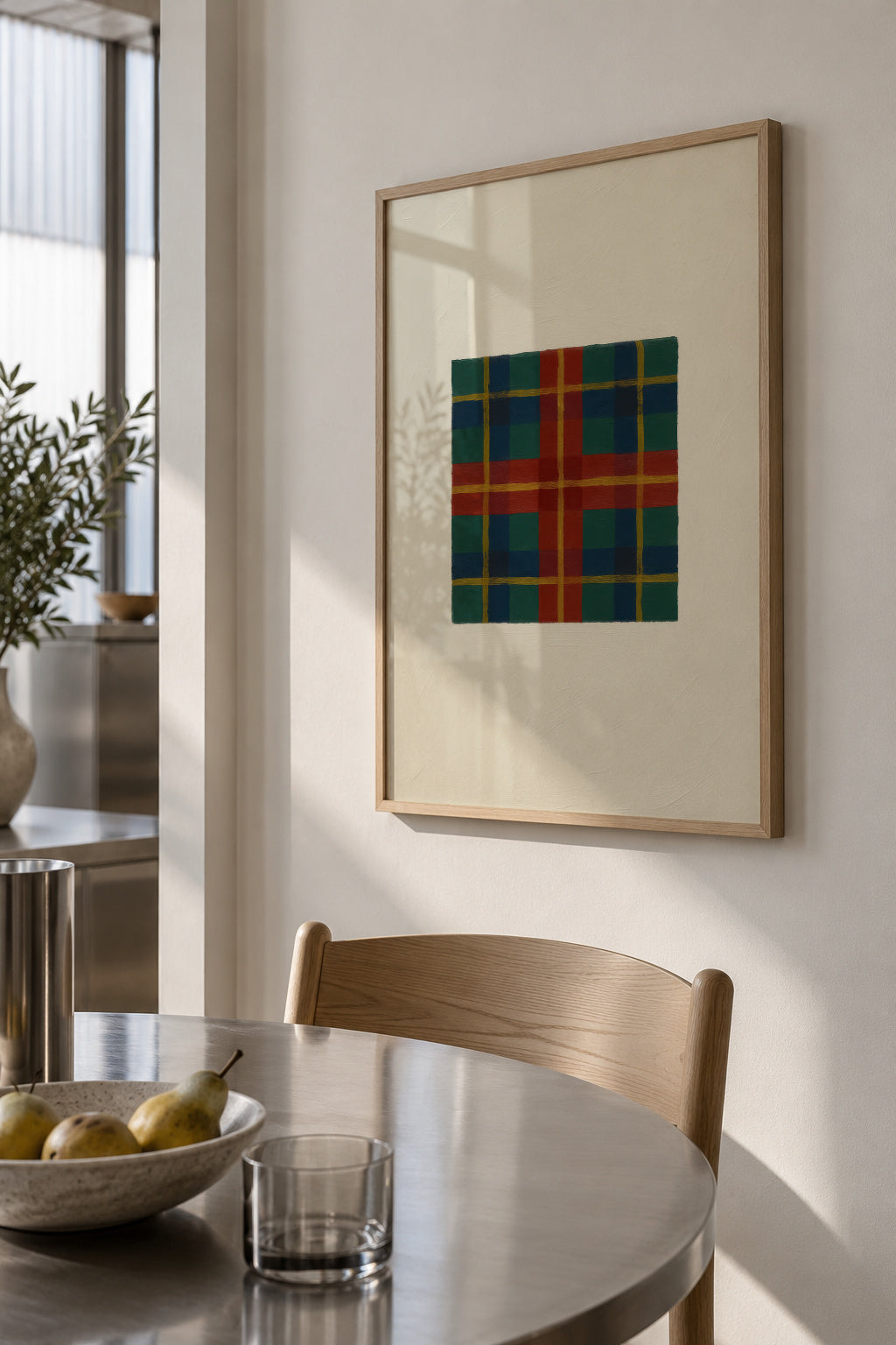 Autumn Check - Framed poster in an interior