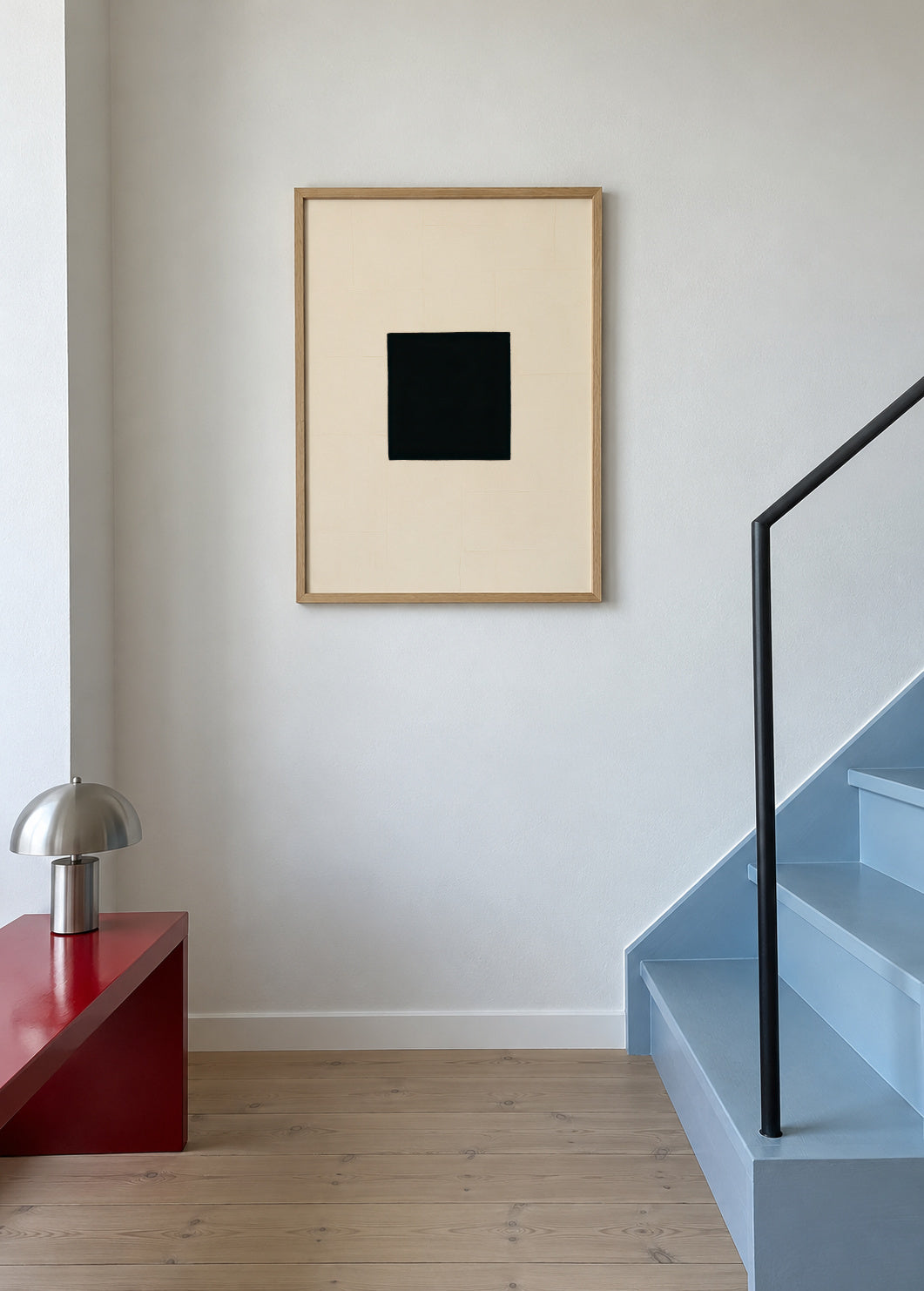 Black Void - Framed poster in an interior