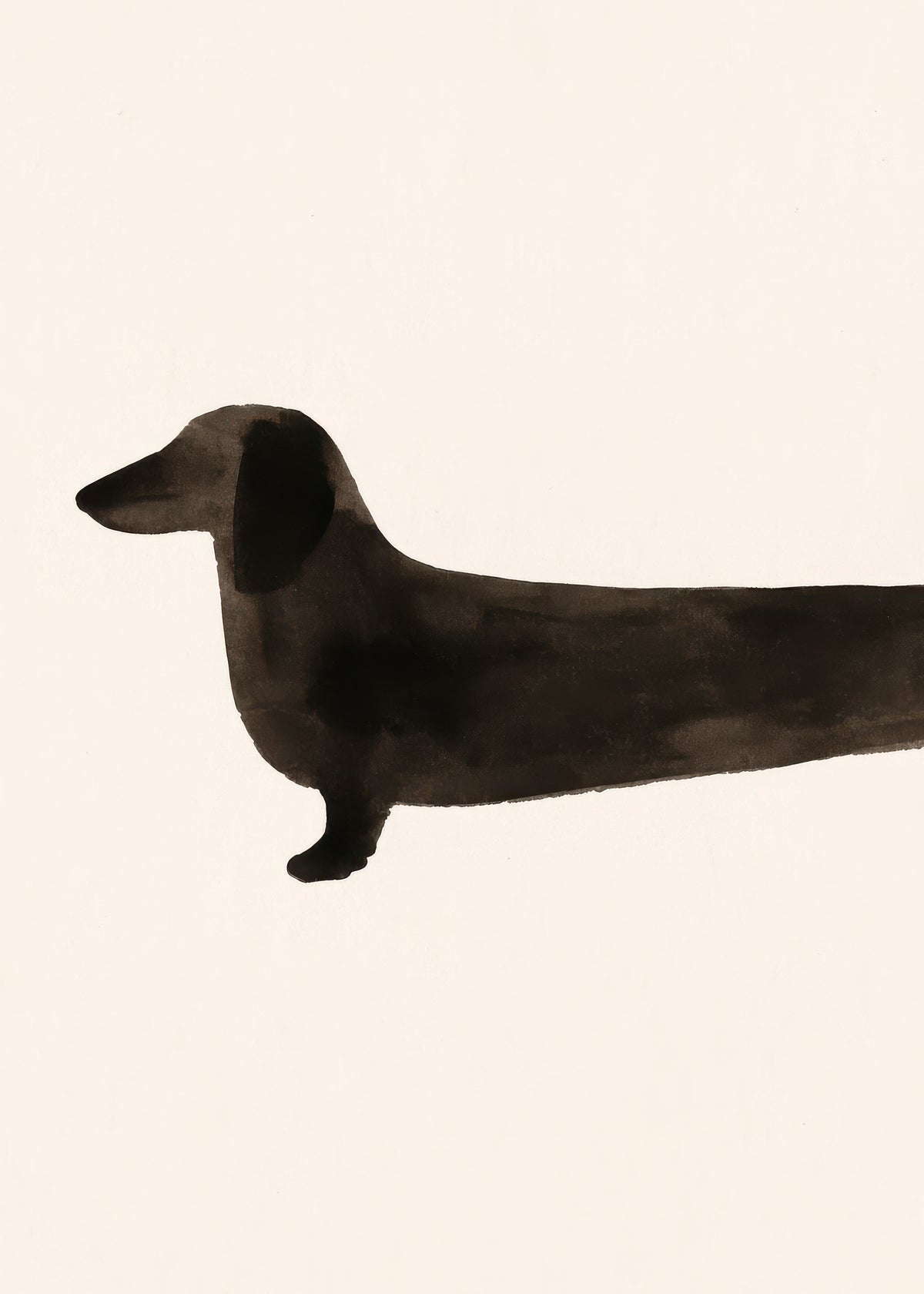 Long Dachshund - Unframed art print