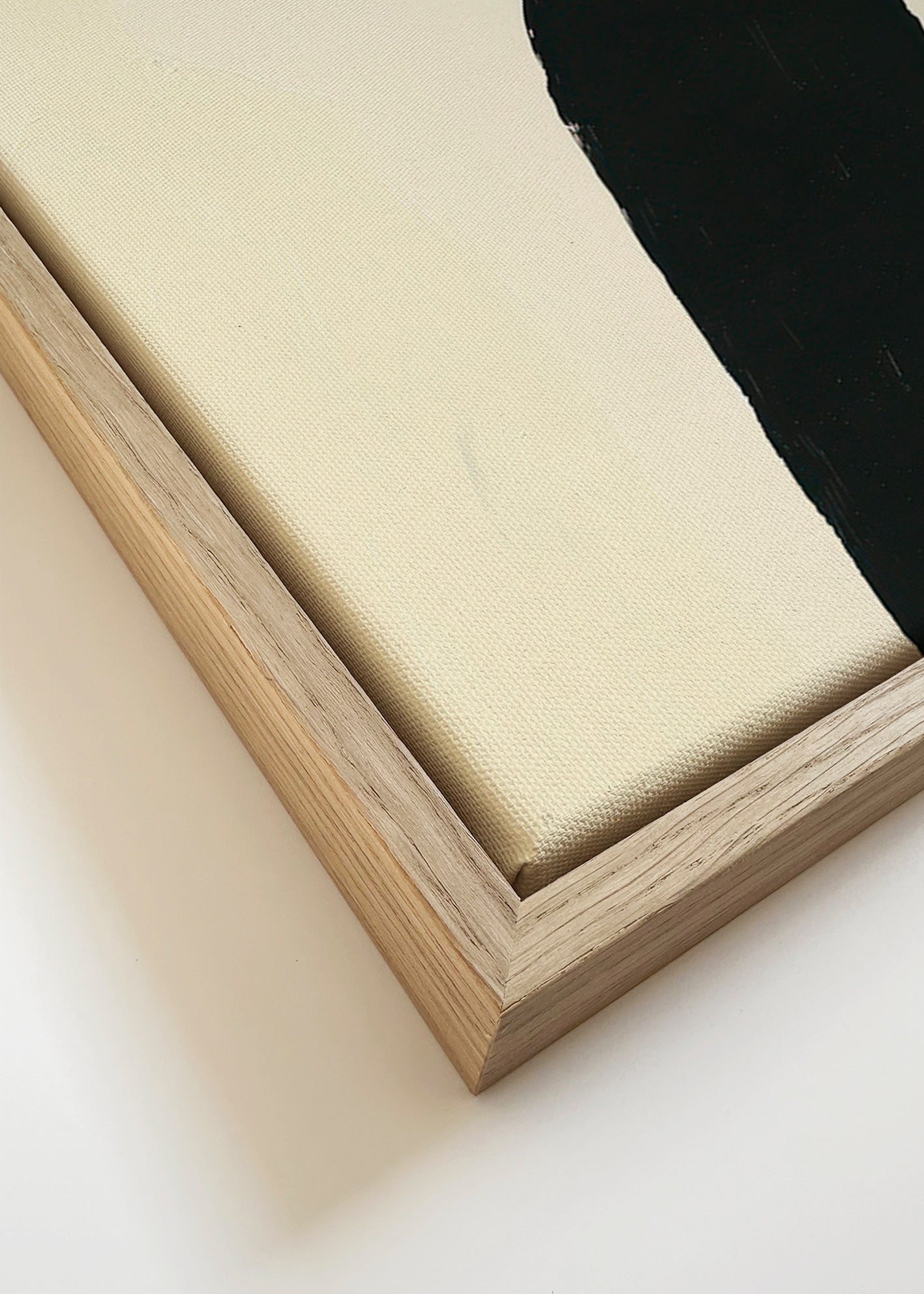 Cuadro abstracto de siluetas alargadas – Canvas detail