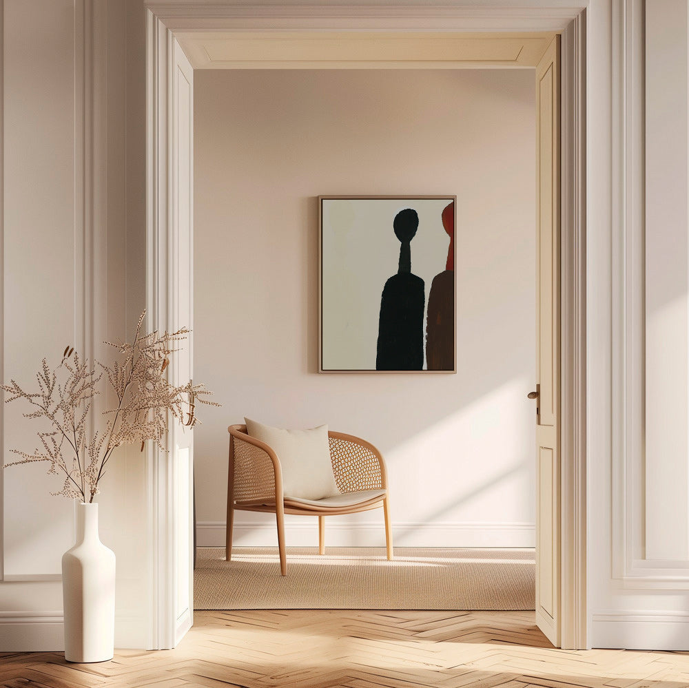 Cuadro abstracto de siluetas alargadas – Canvas1