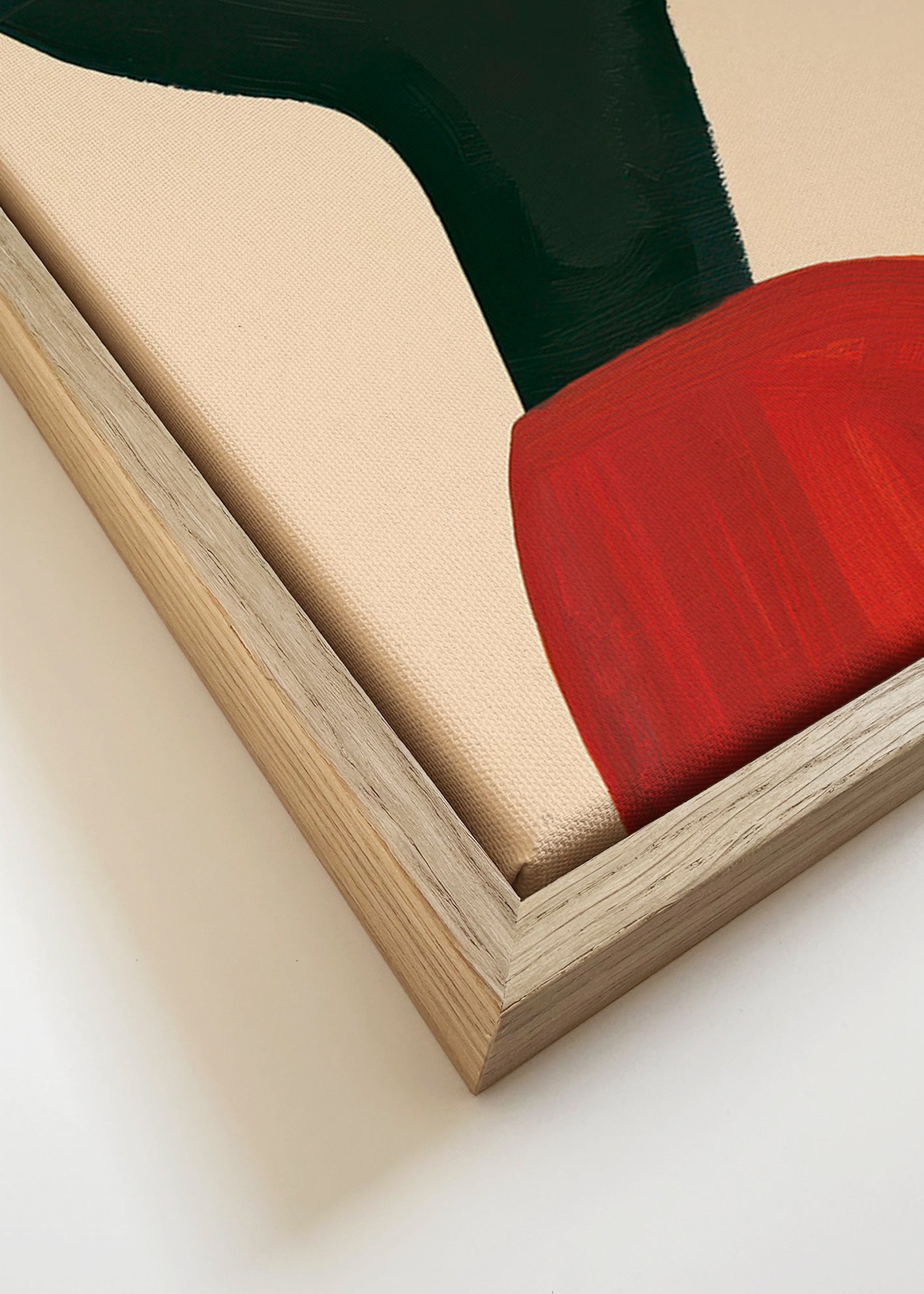 Ilustración: perfil estilizado en rojo – Canvas detail