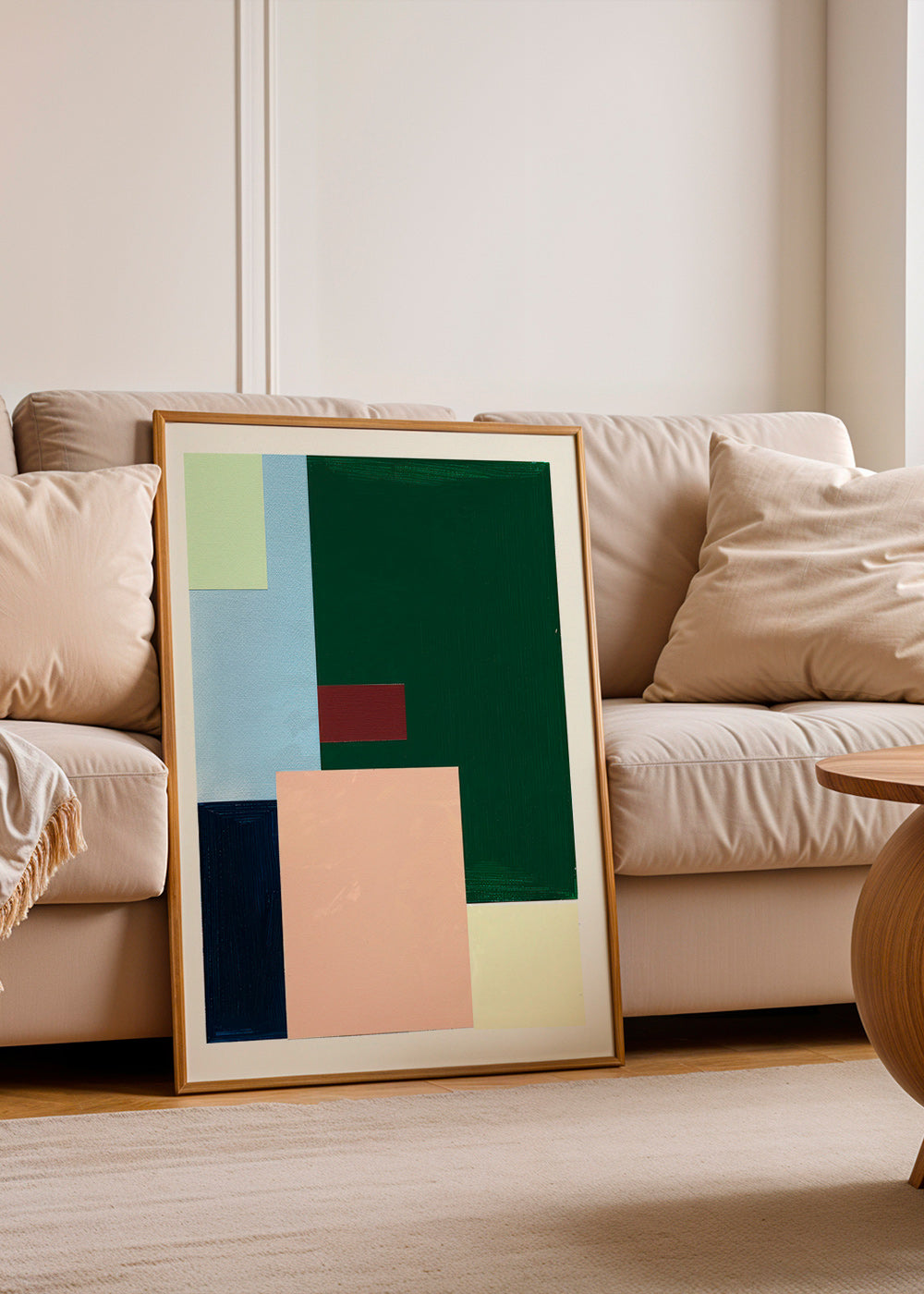 Cuadro geométrico con bloques color pastel – Product2